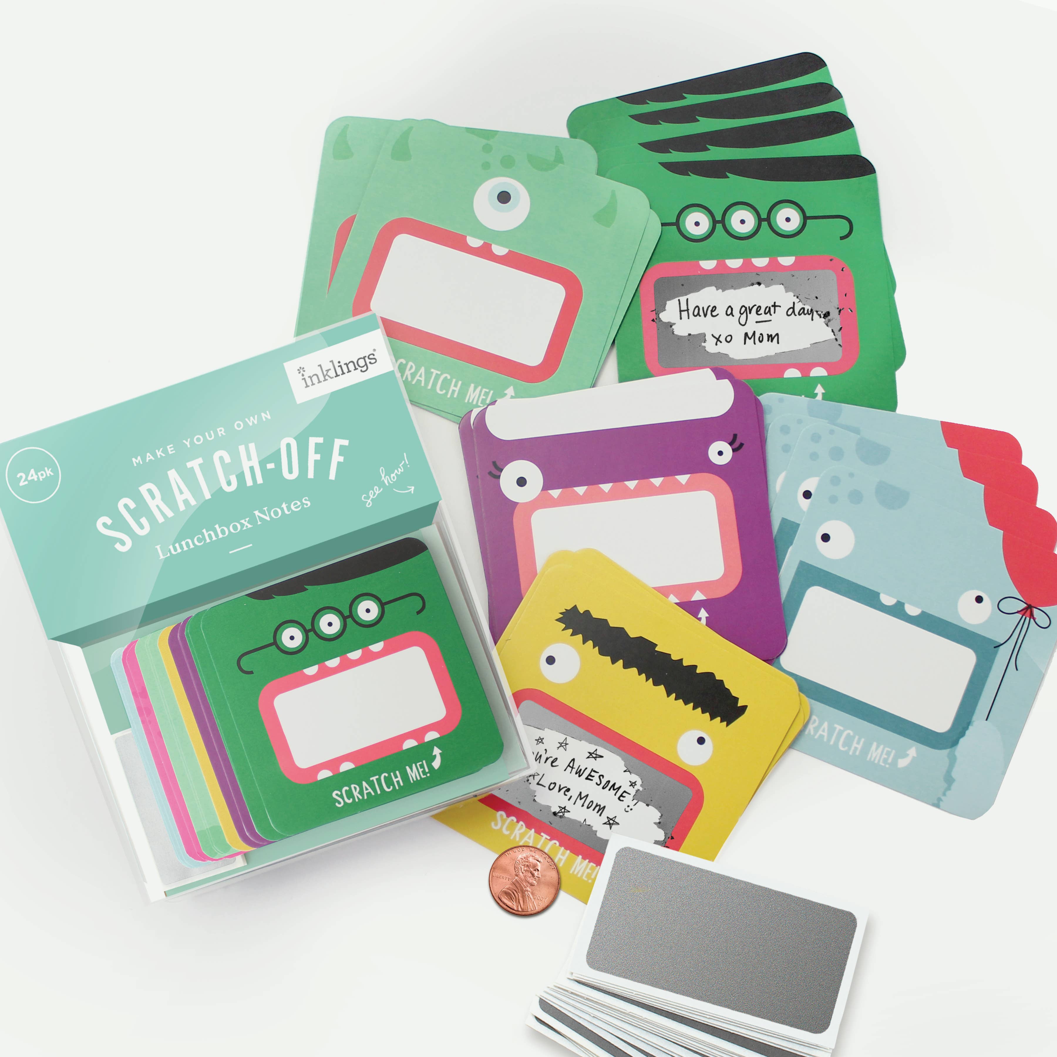 Monsters Scratch-off Lunchbox Notes