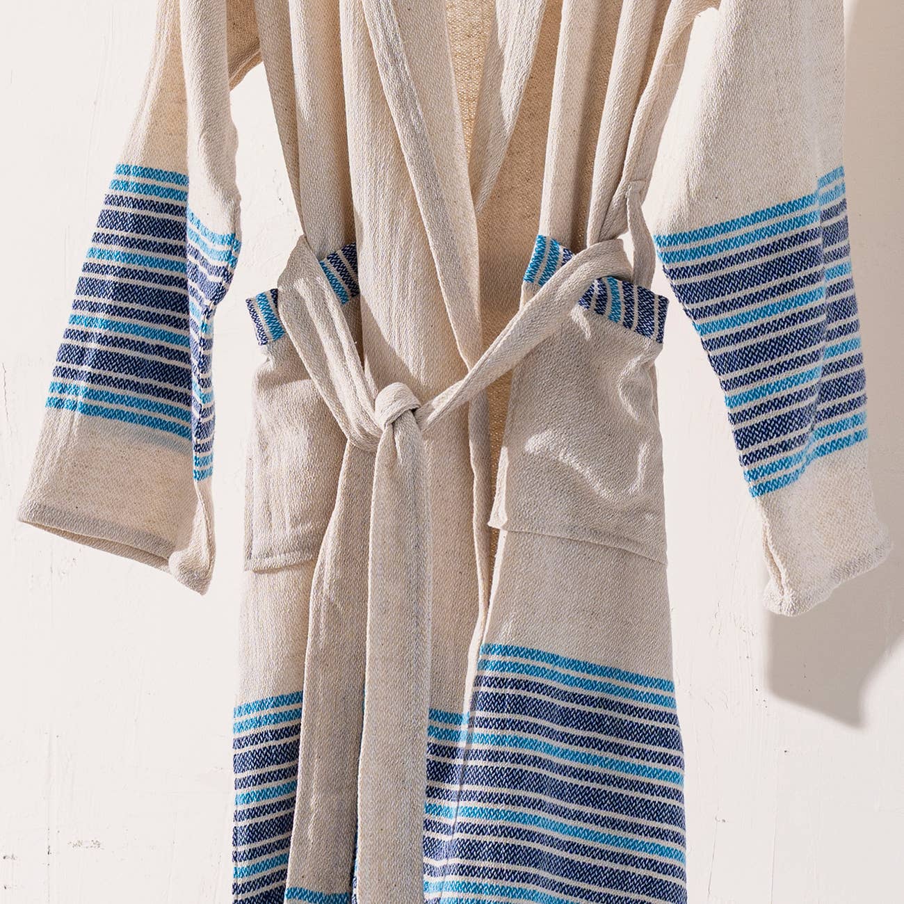 Bathrobe Turkish Cotton Linen Light Weight Robe Quick-dry Kikoya