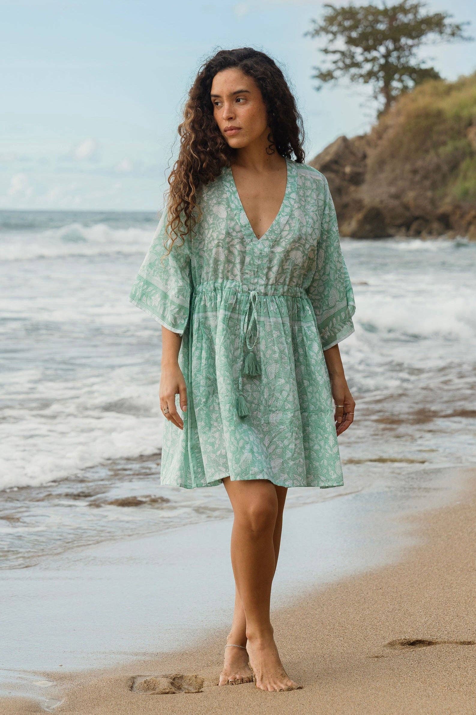 Isla Kaftan | Organic Cotton Beach Cover Up | Aloe Guava Lane