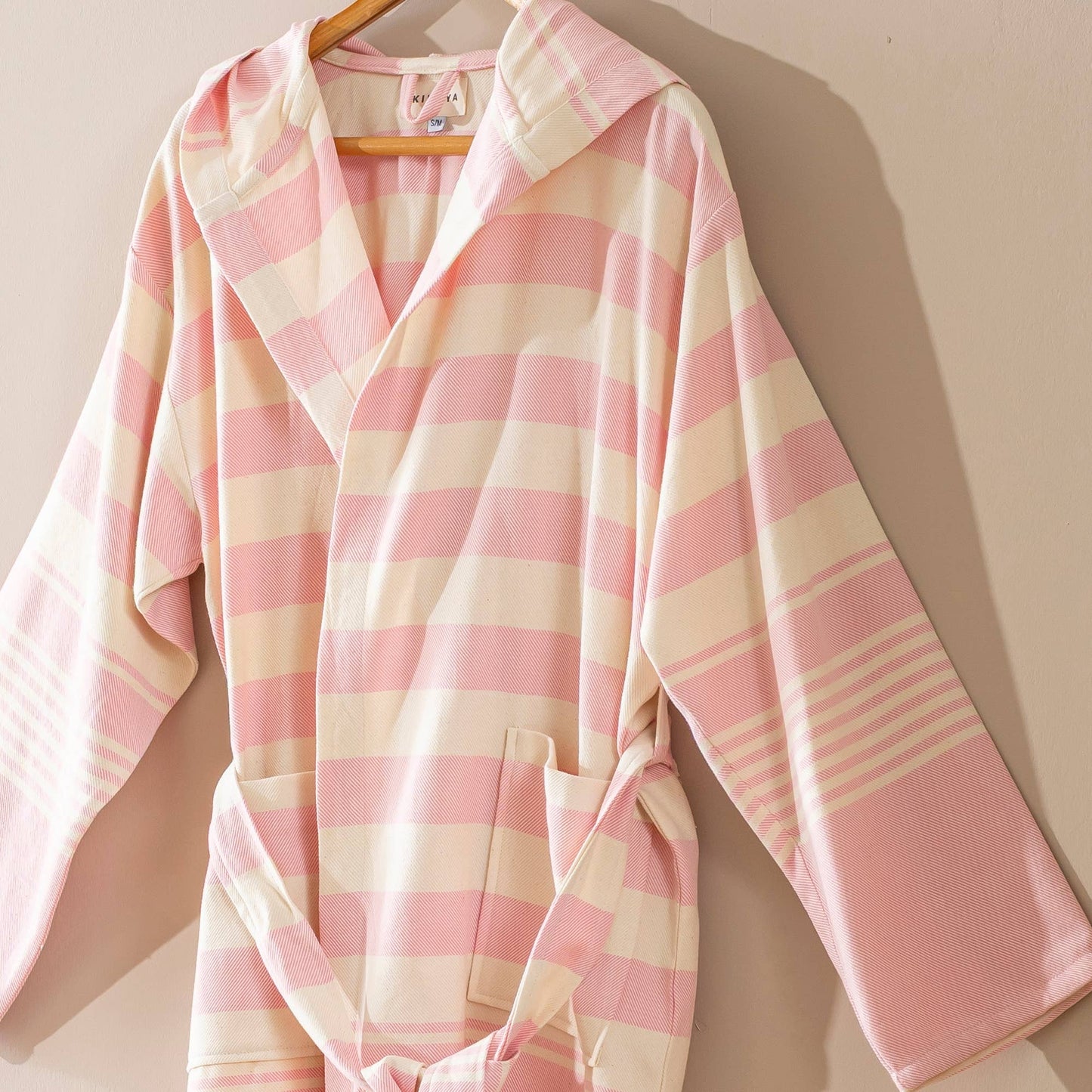 Bathrobe Turkish Cotton LightWeight Summer Hood Kimono Robe