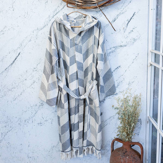 Raised Terry Bathrobe Turkish Cotton Light Weight Quick-dry