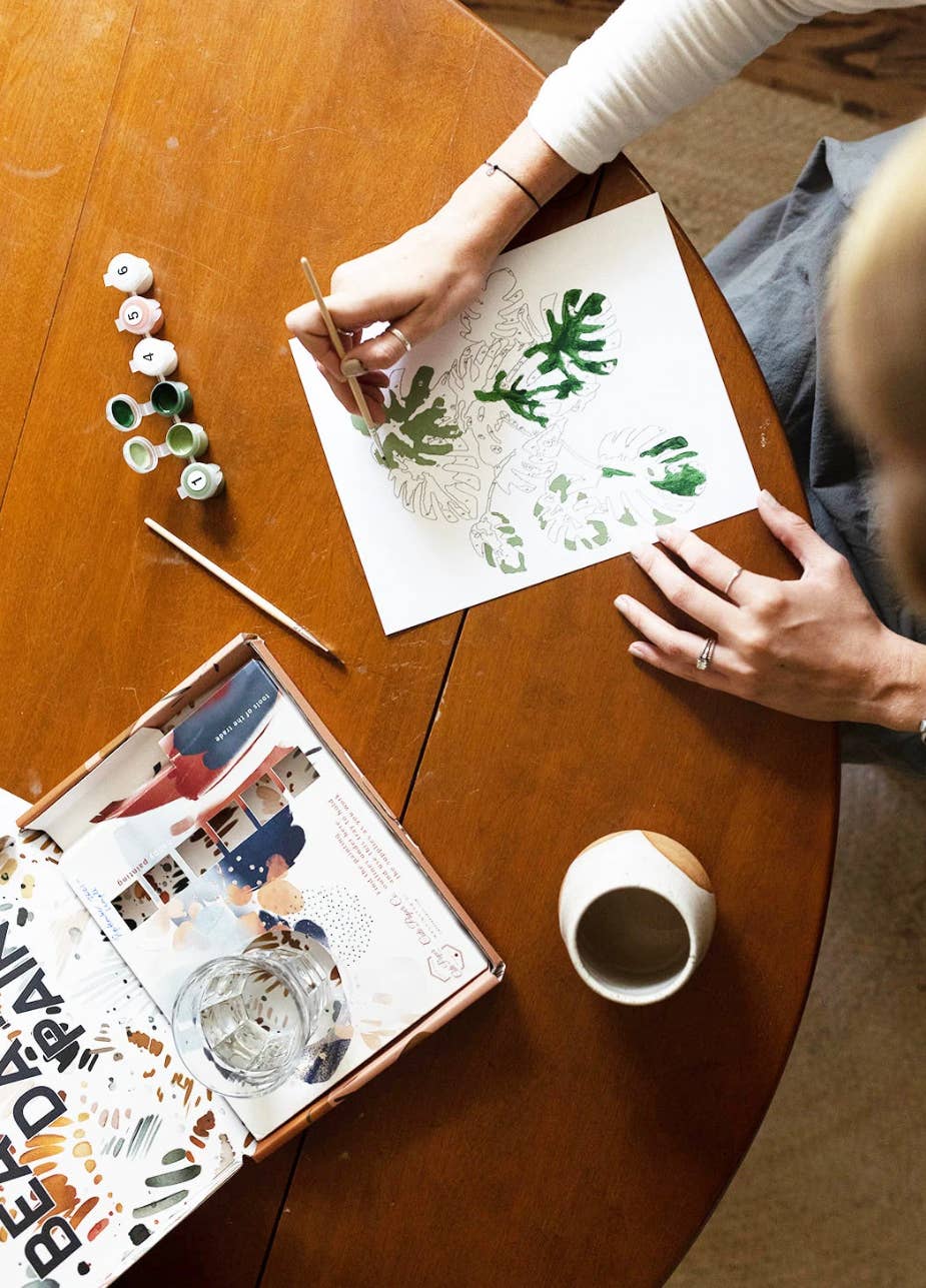 Ocean Waves Paint-By-Numbers kit