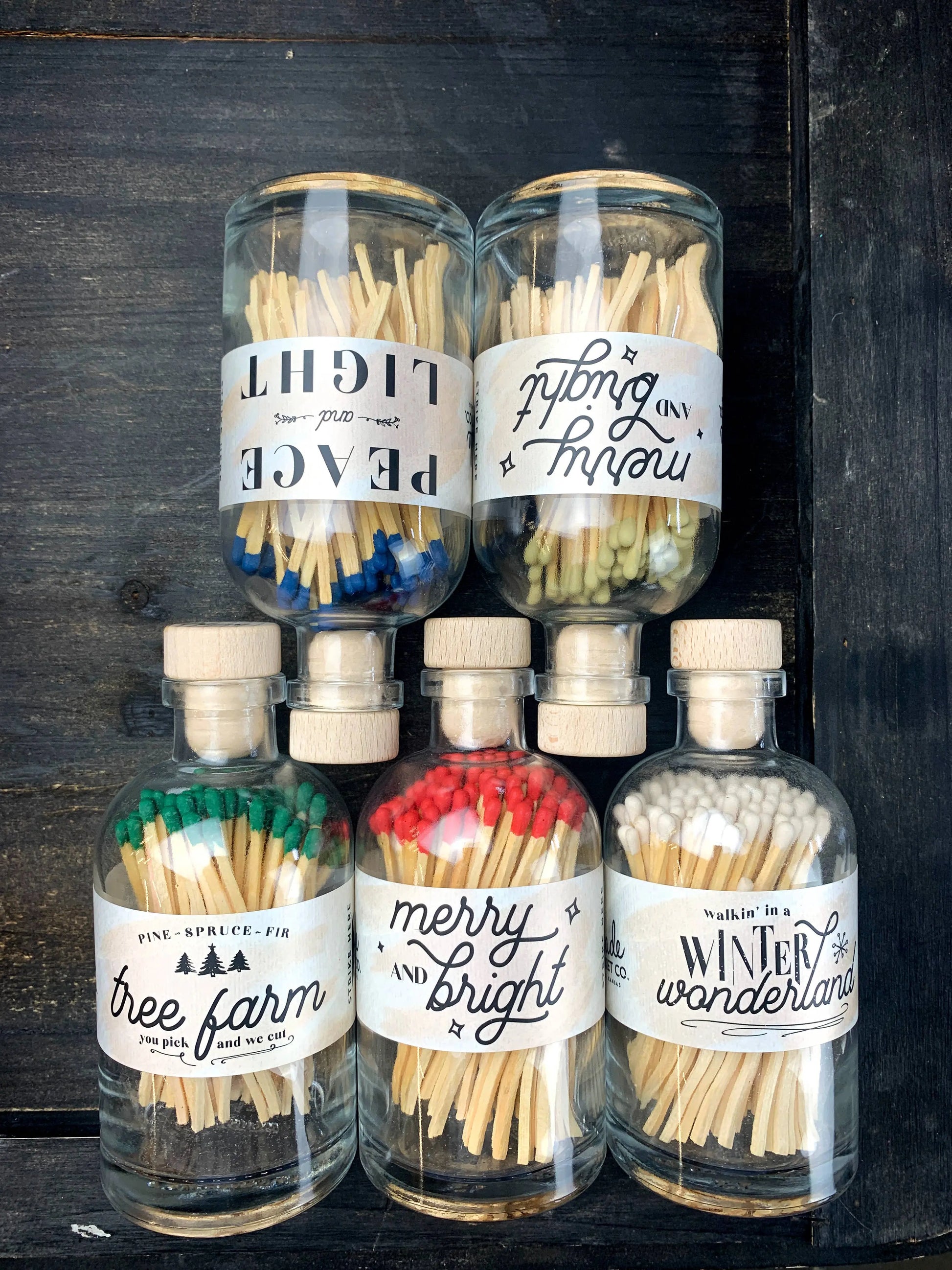 Vintage Apothecary Christmas Merry Red Matches Made Market Co.
