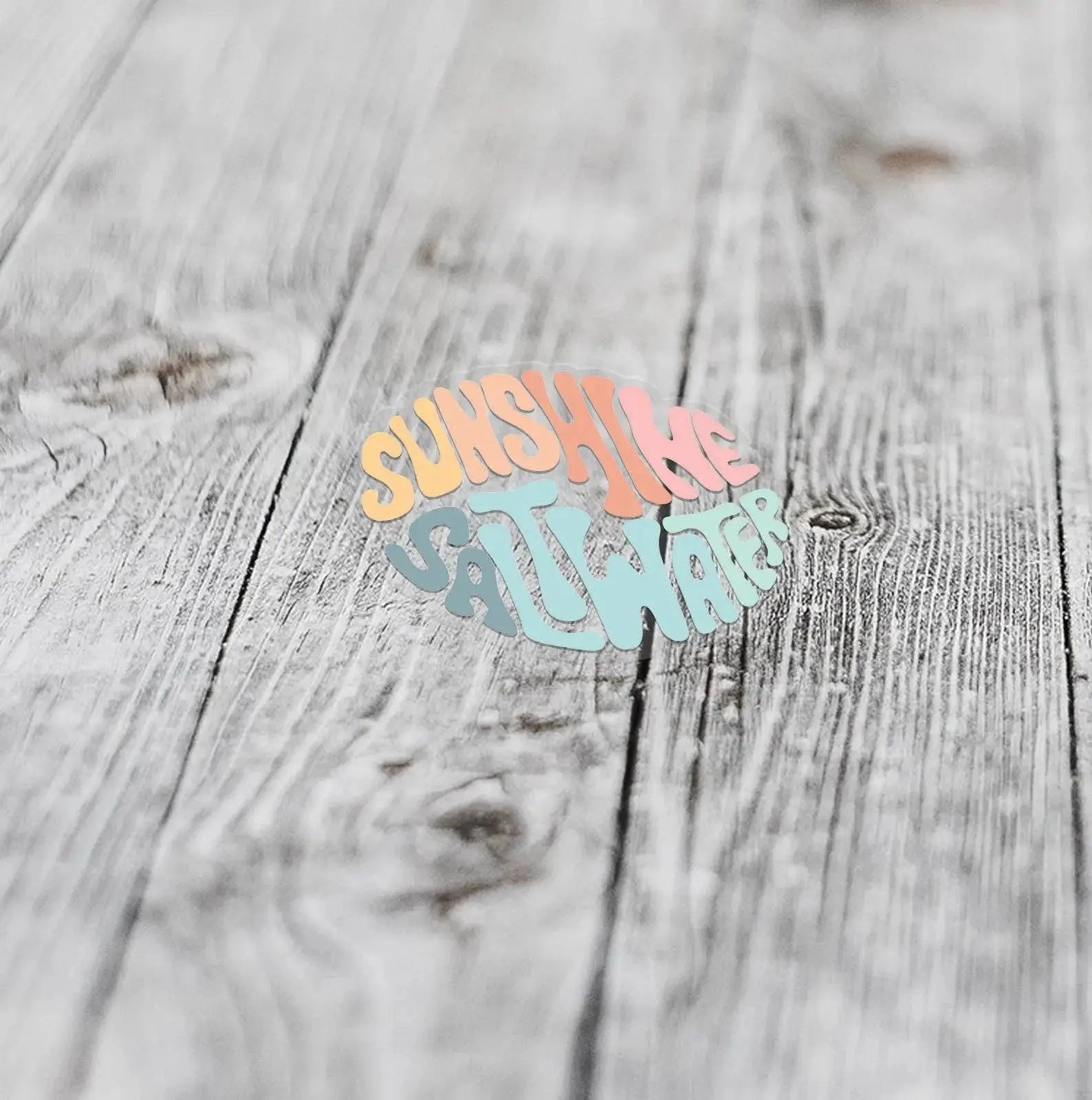 Pastel Sunshine & Saltwater Vinyl Sticker | CLEAR Sunshine + Saltwater