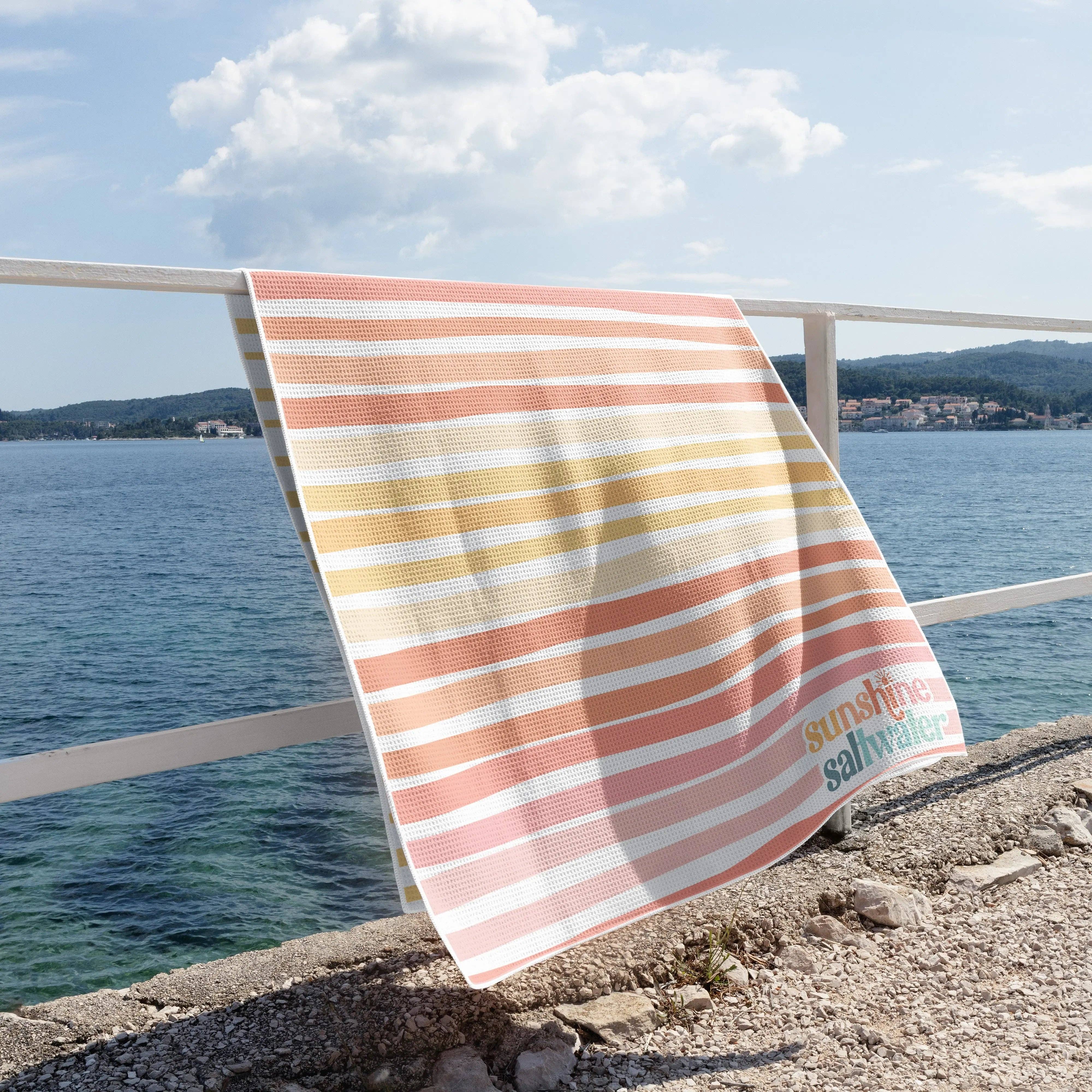 Coral Beach Towel Sunshine + Saltwater