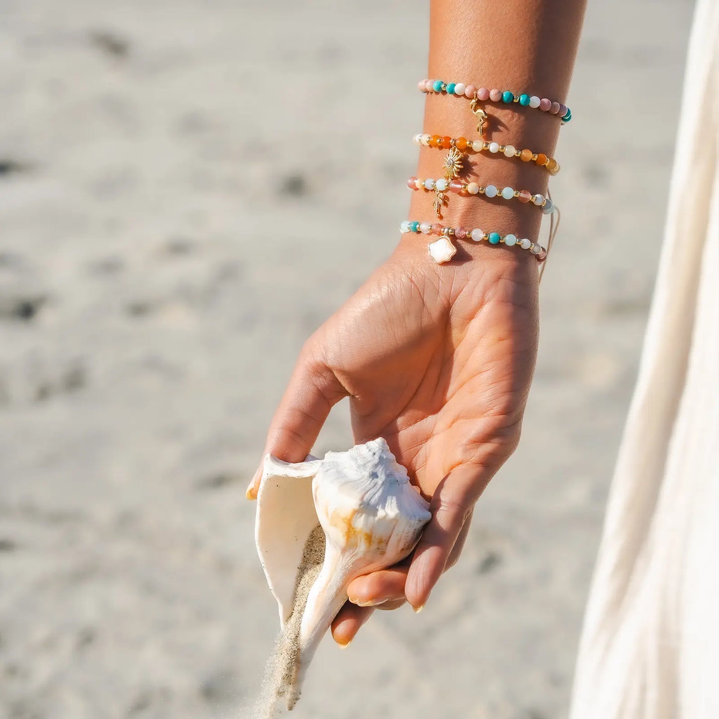 Paradise Found Florida Charm Bracelet Lotus and Luna