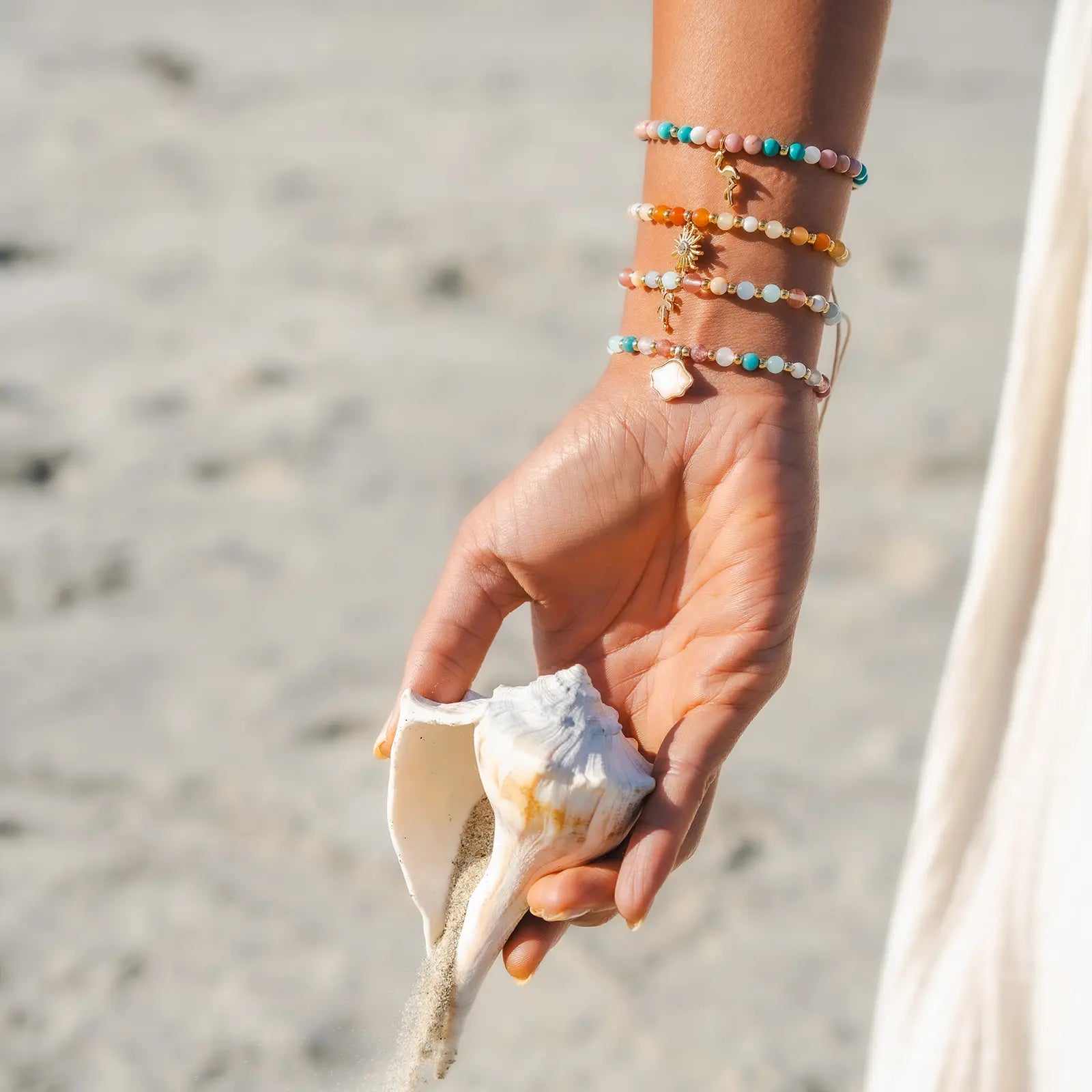 Paradise Found Florida Charm Bracelet Lotus and Luna