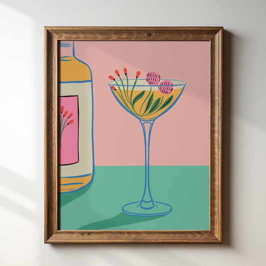 "Vintage Cocktail" 8" x 10" Giclée Art Print Tara Reed