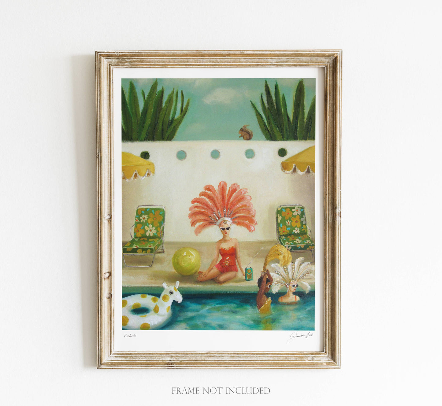 Poolside Art Print - 8.5" X 11"