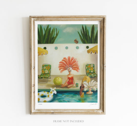 Poolside Art Print - 8.5" X 11"