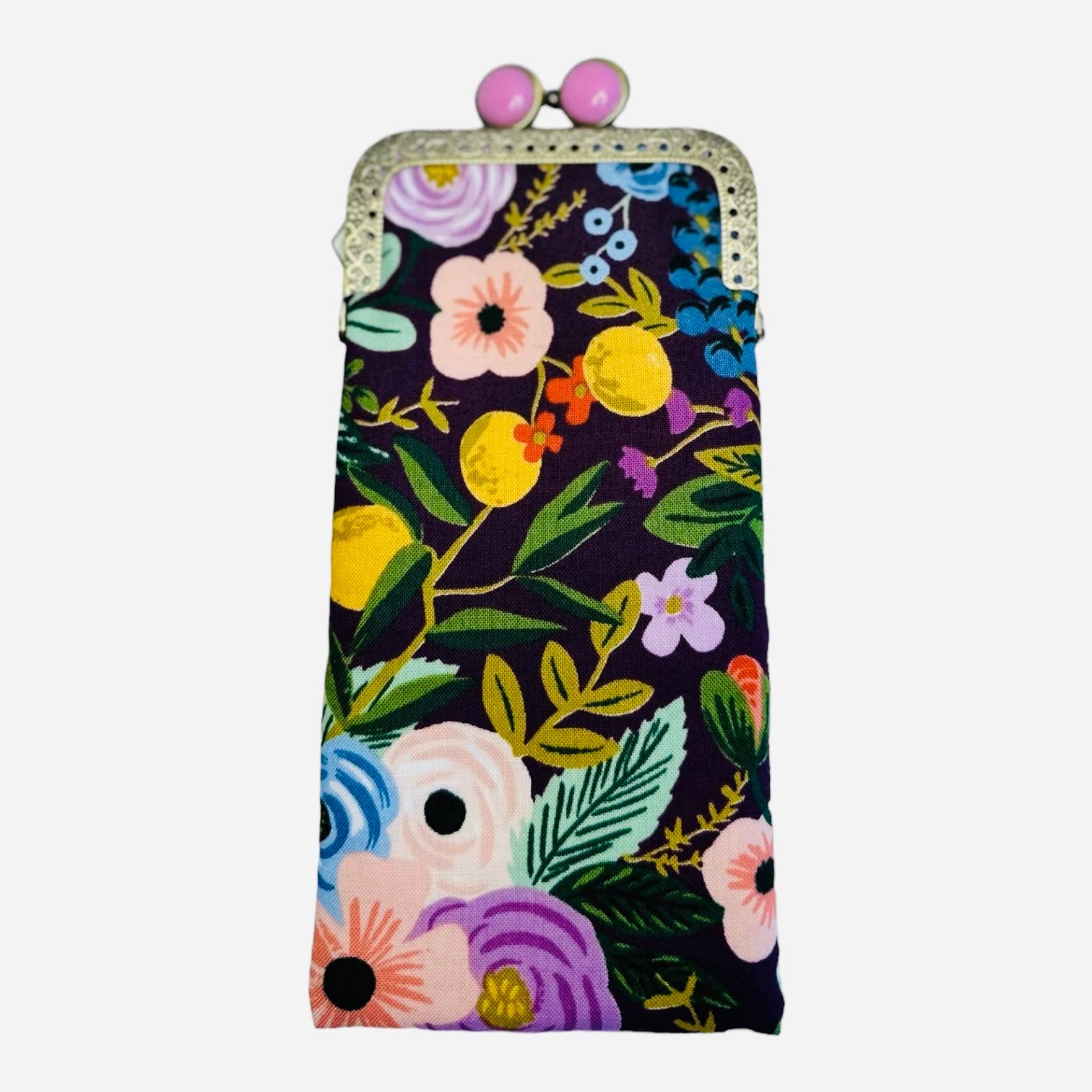 Garden Party in Plum Eyeglass Case
