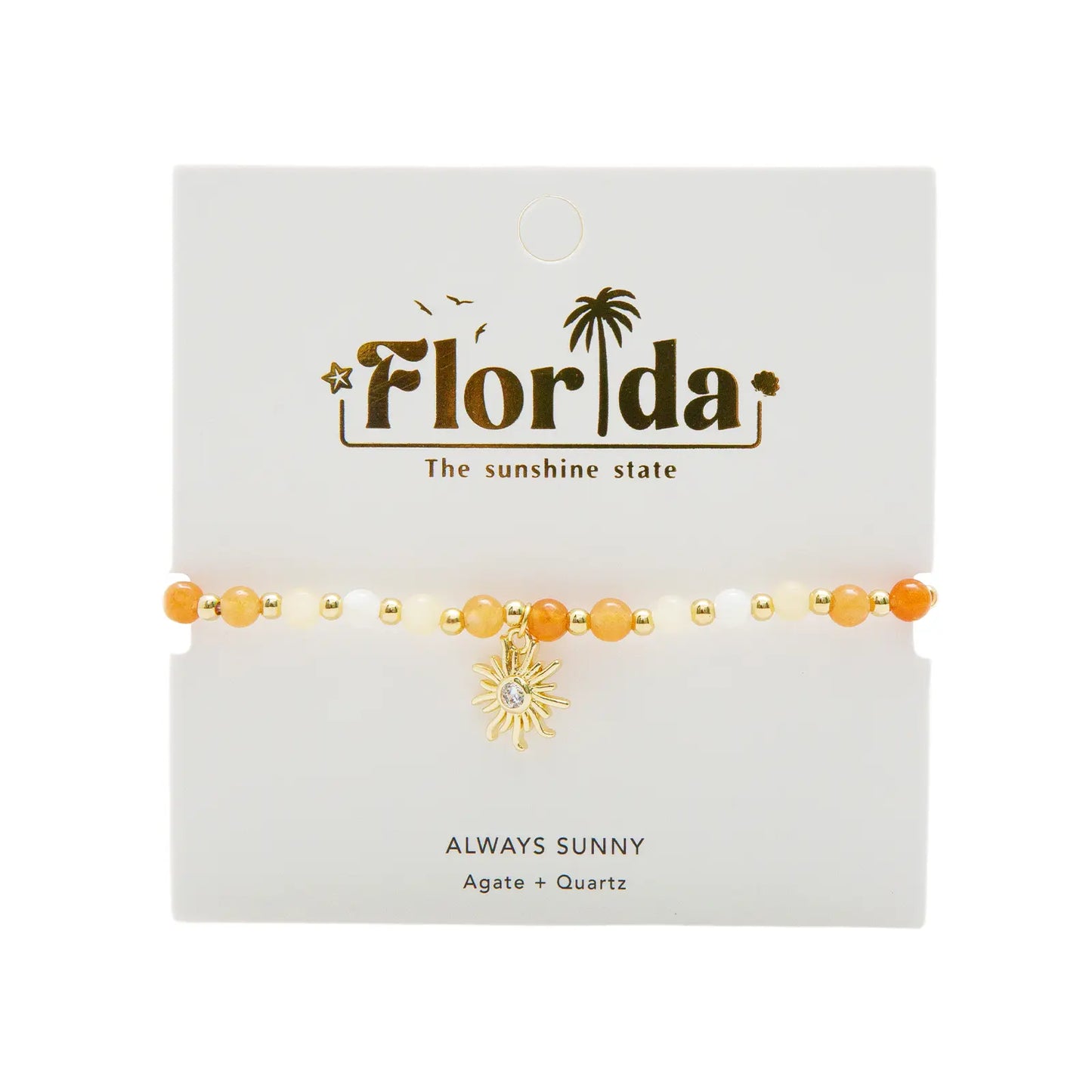 Always Sunny Florida Charm Bracelet Lotus and Luna