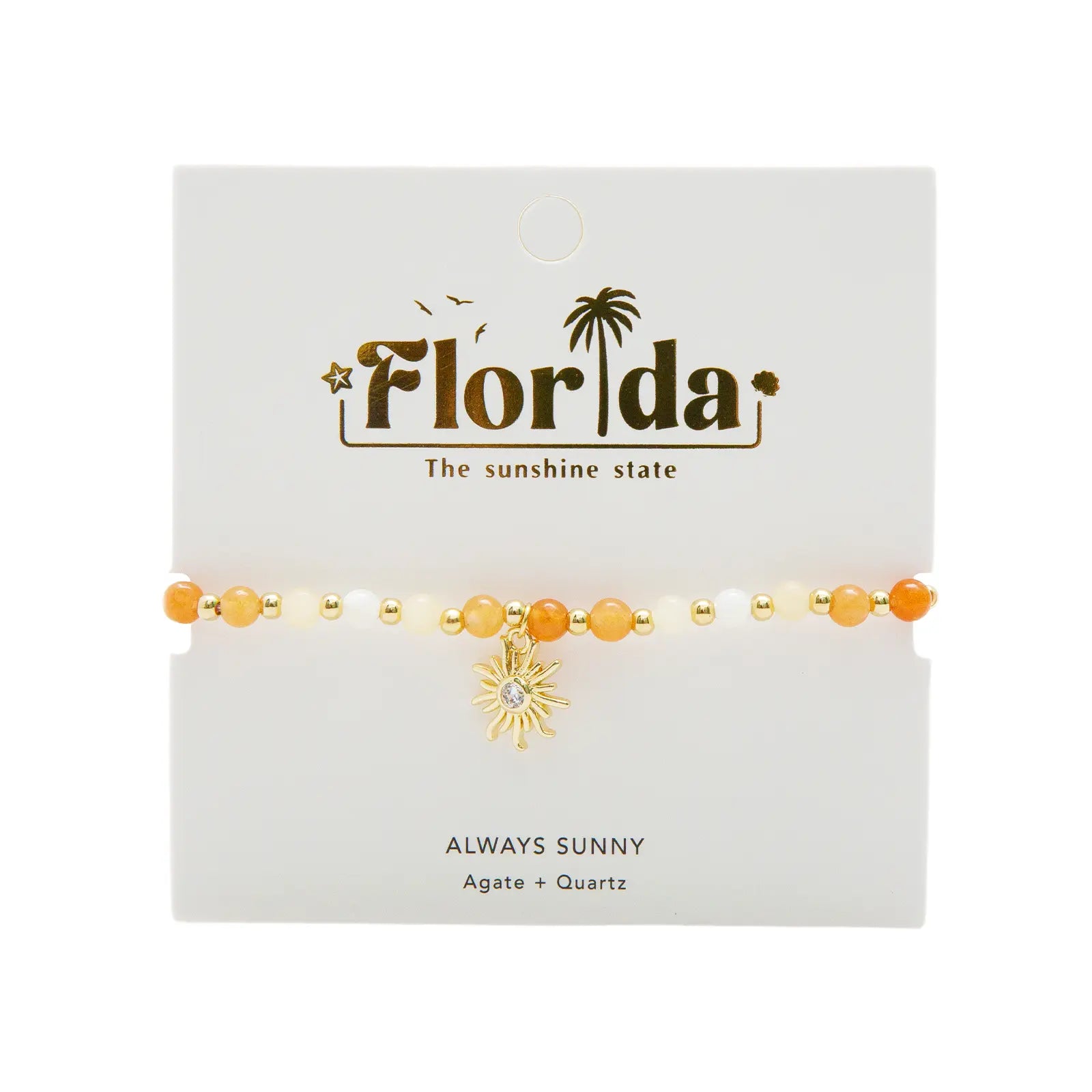 Always Sunny Florida Charm Bracelet Lotus and Luna