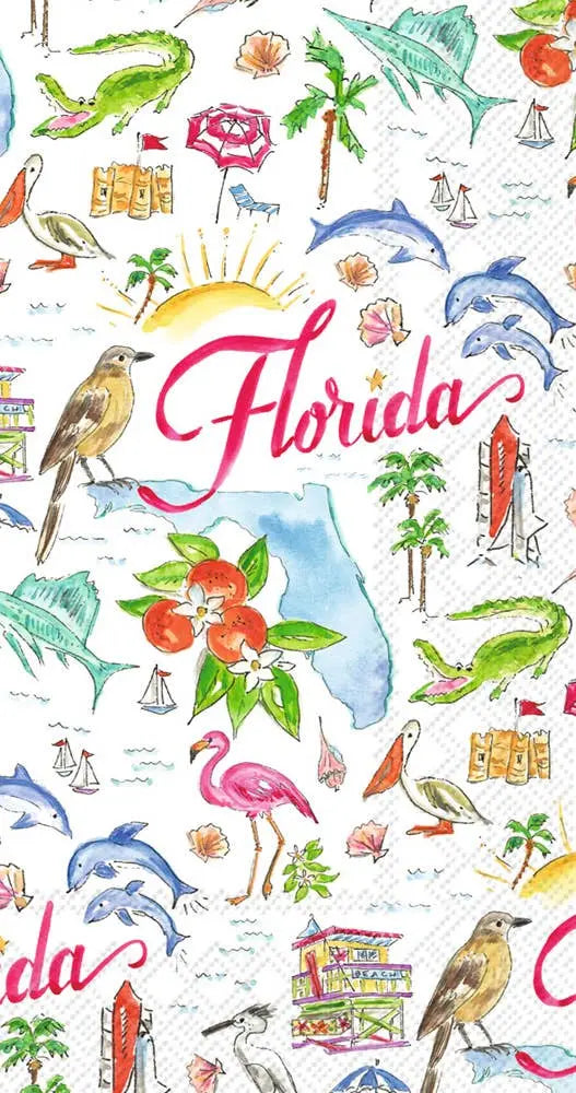 FL Guest Towels 16 count Florida FL State Collection Boston International
