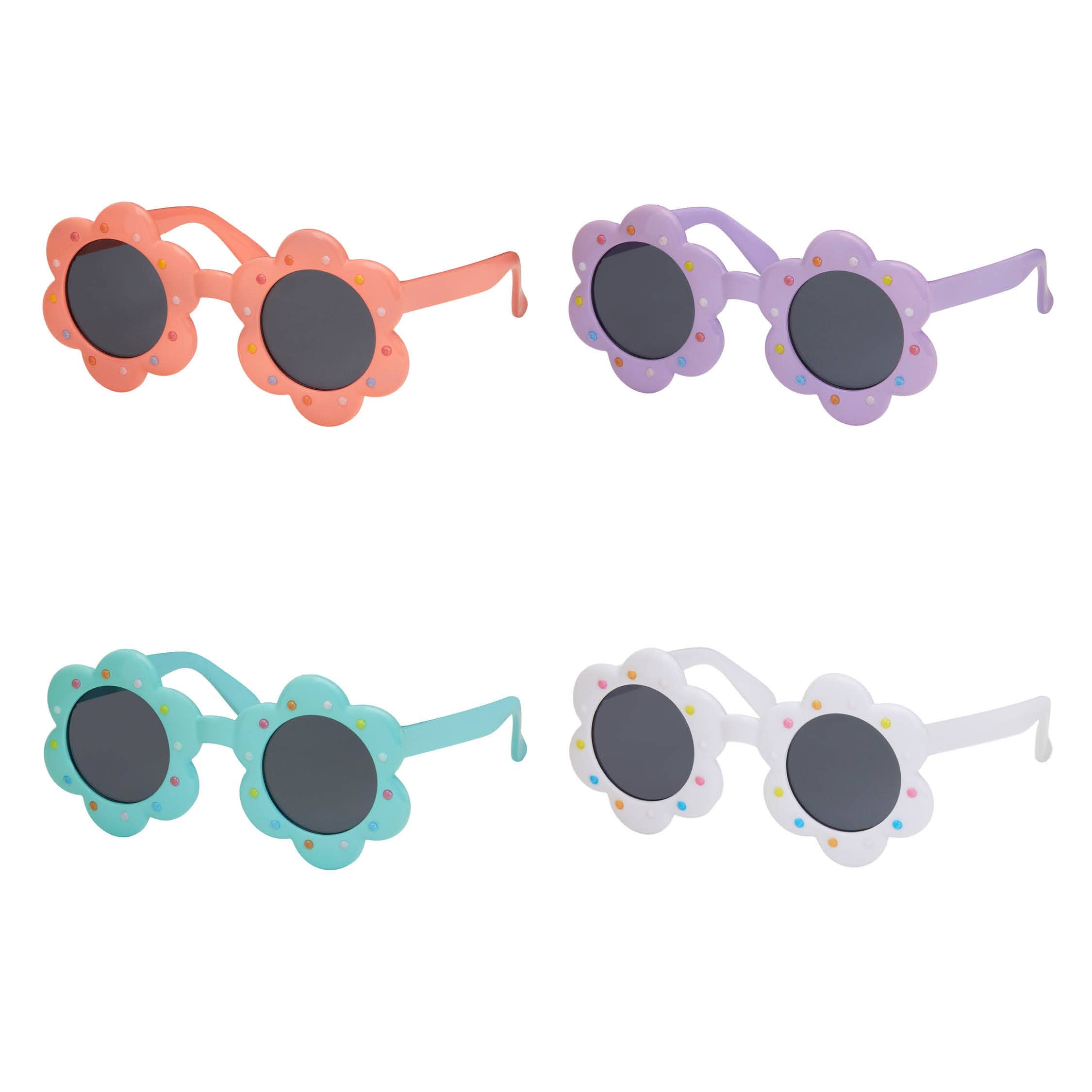 Kids Polka Dots Flower Sunglasses