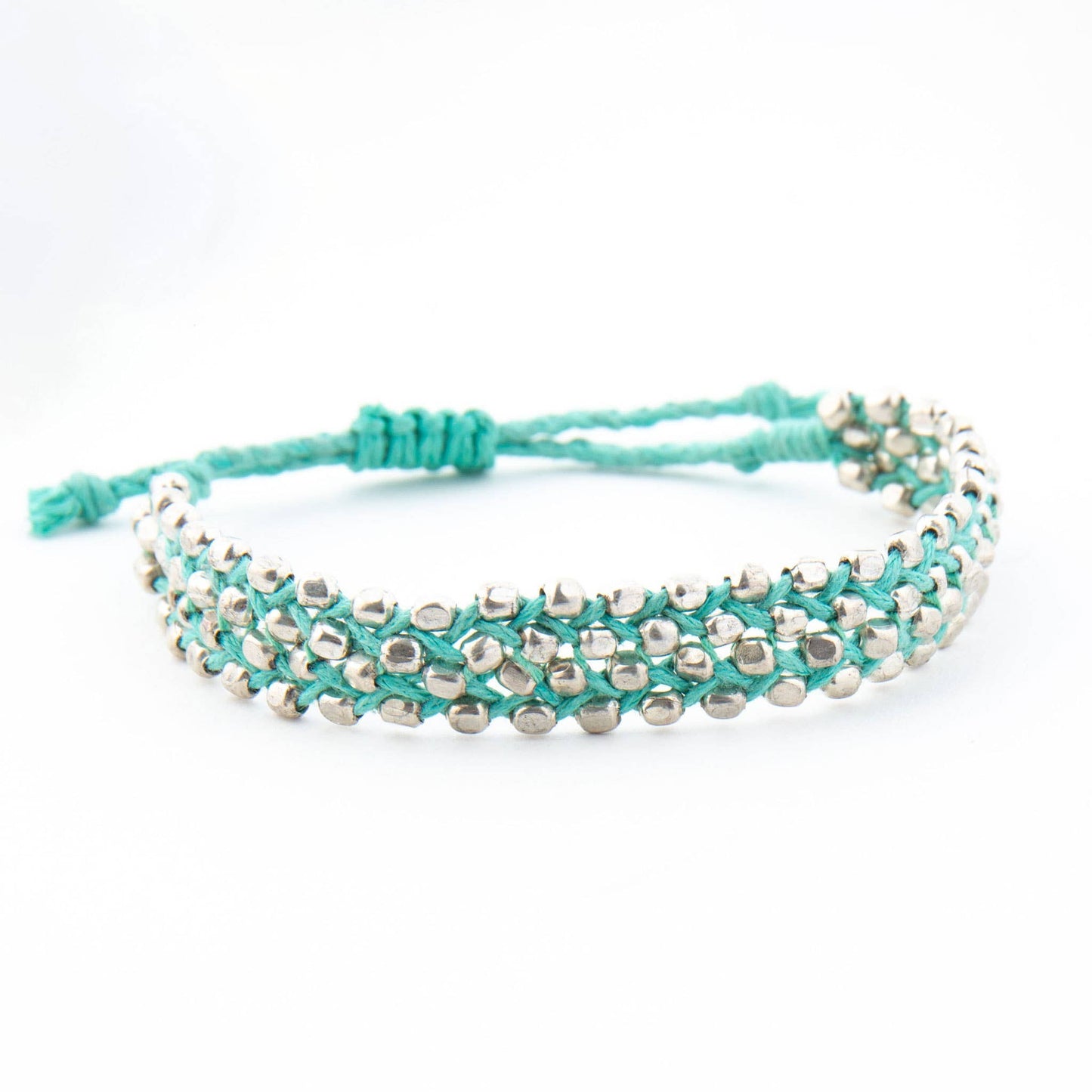 Zoraya Two-Tone Beaded Adjustable Bracelet