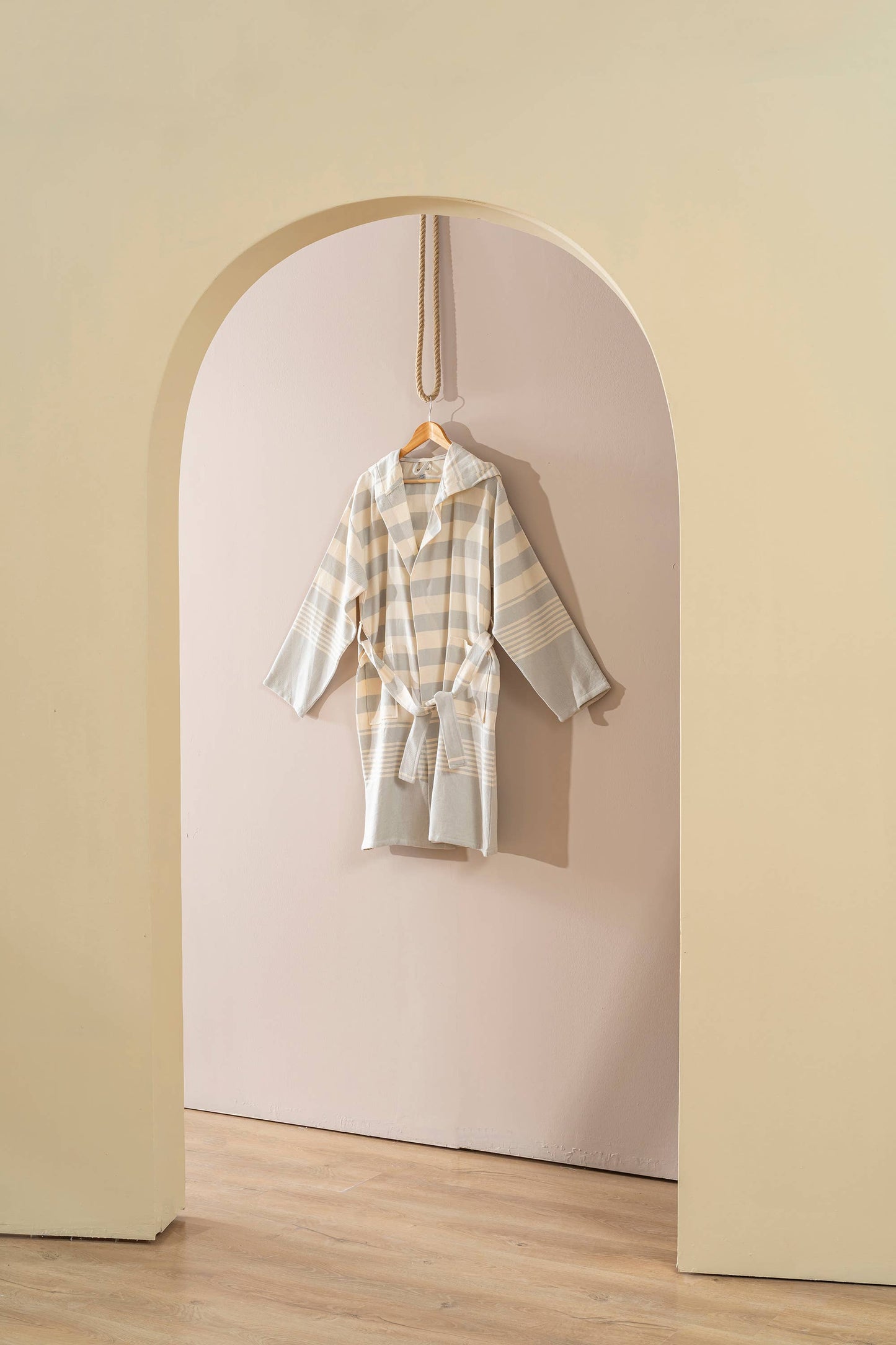 Bathrobe Turkish Cotton LightWeight Summer Hood Kimono Robe