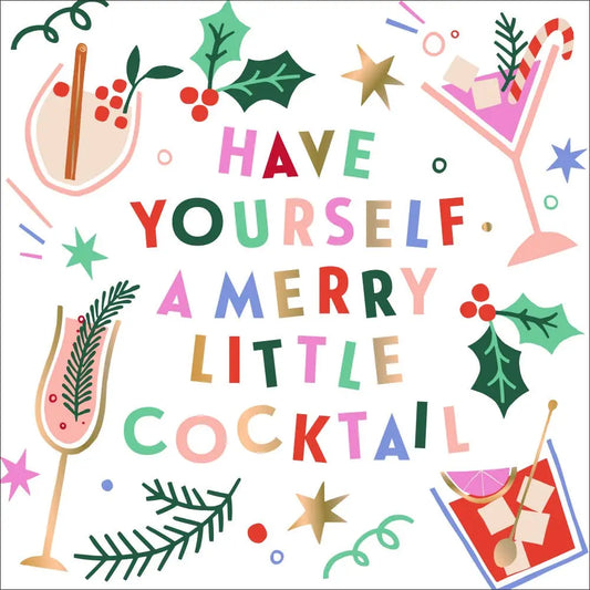 Christmas Napkins | Merry Little Cocktail - Foil - 20ct soiree-sisters