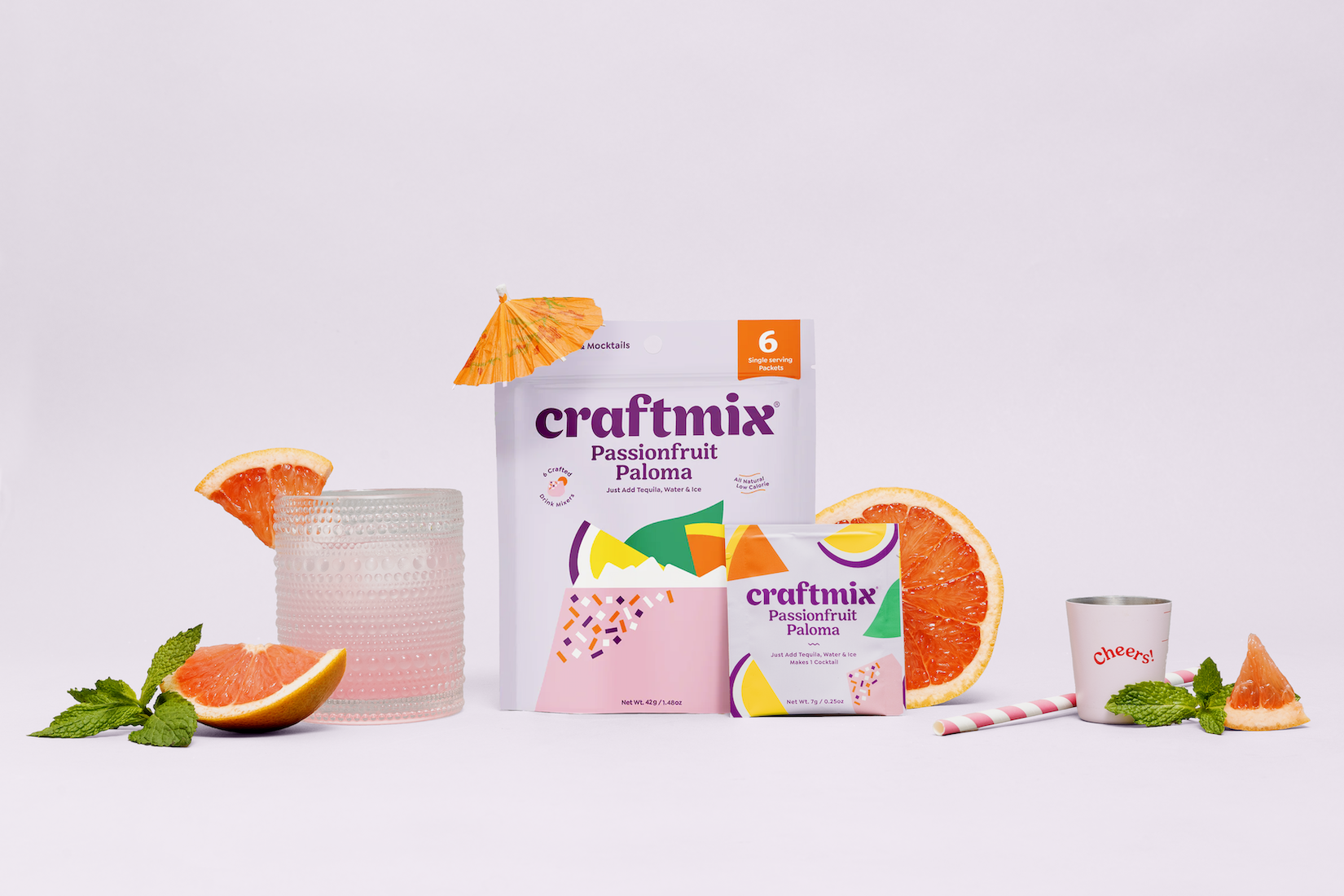 Passionfruit Paloma Cocktail Mixer - 6 Servings Multipack Craftmix