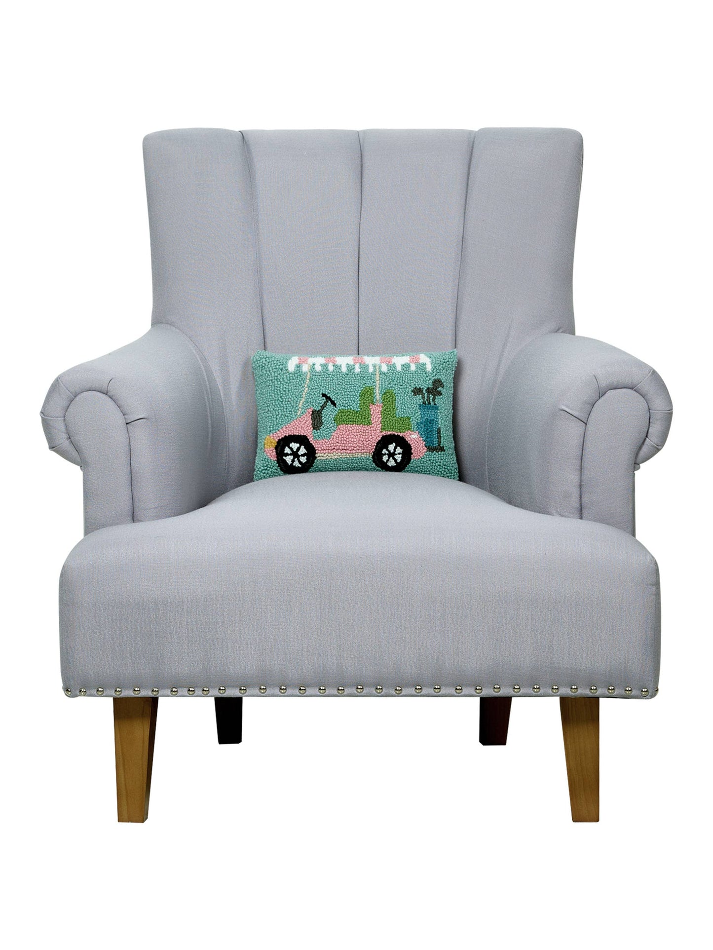 Pink Golf Cart Hook Pillow Peking Handicraft