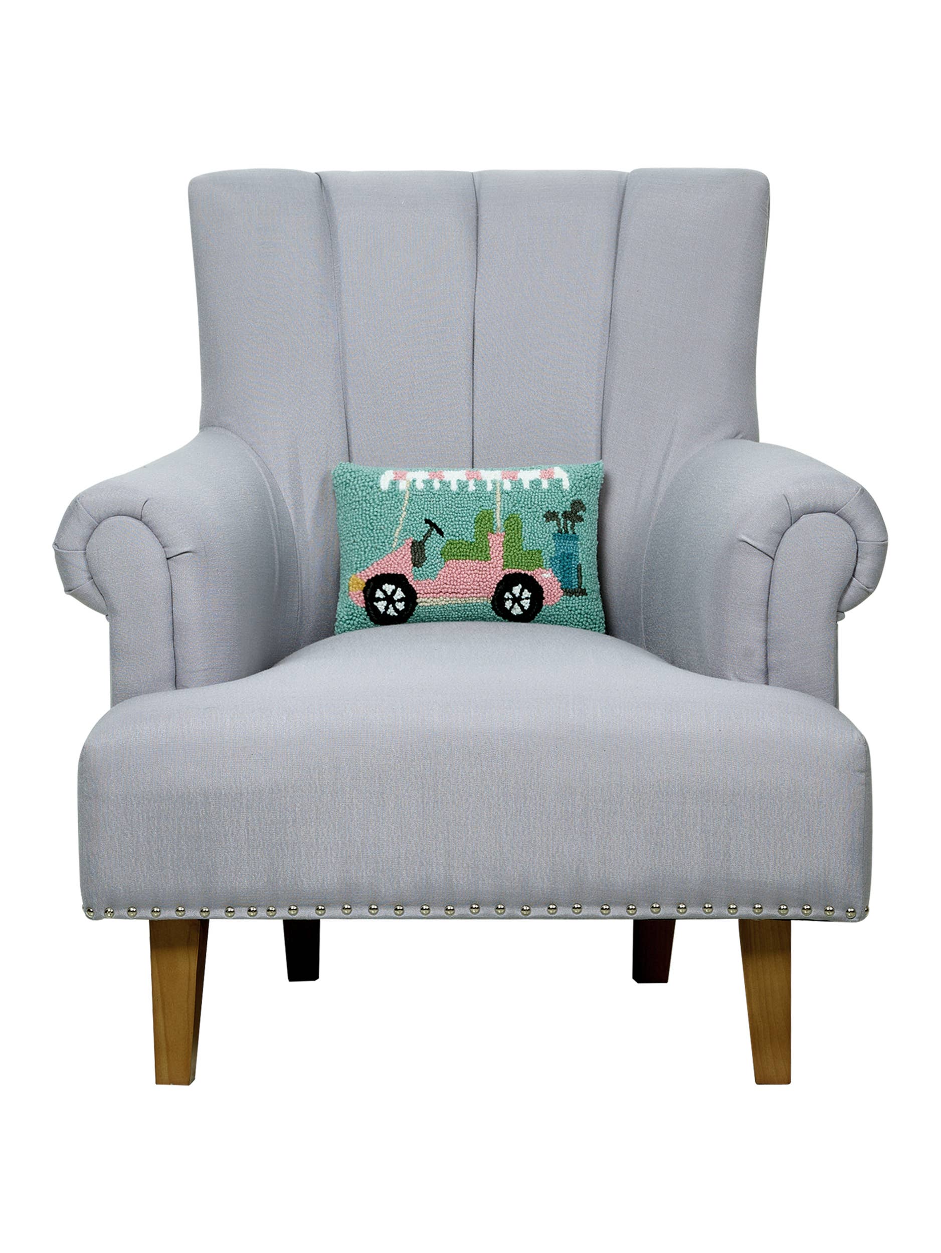 Pink Golf Cart Hook Pillow Peking Handicraft