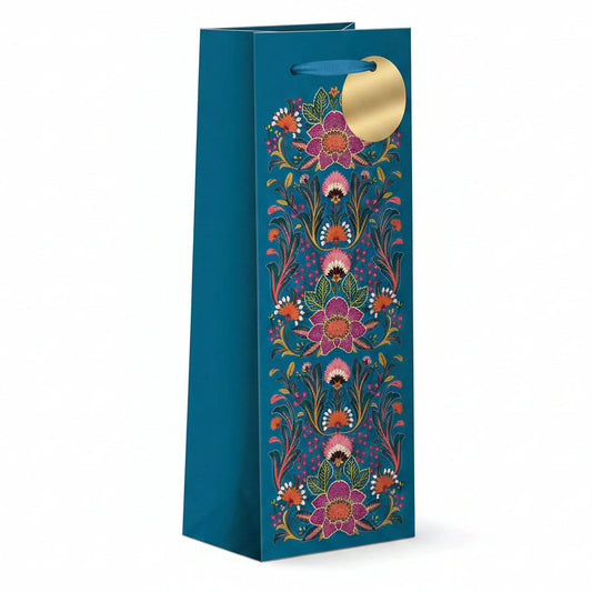 WINE BAG RENAISSANCE BLUE Punch Studio