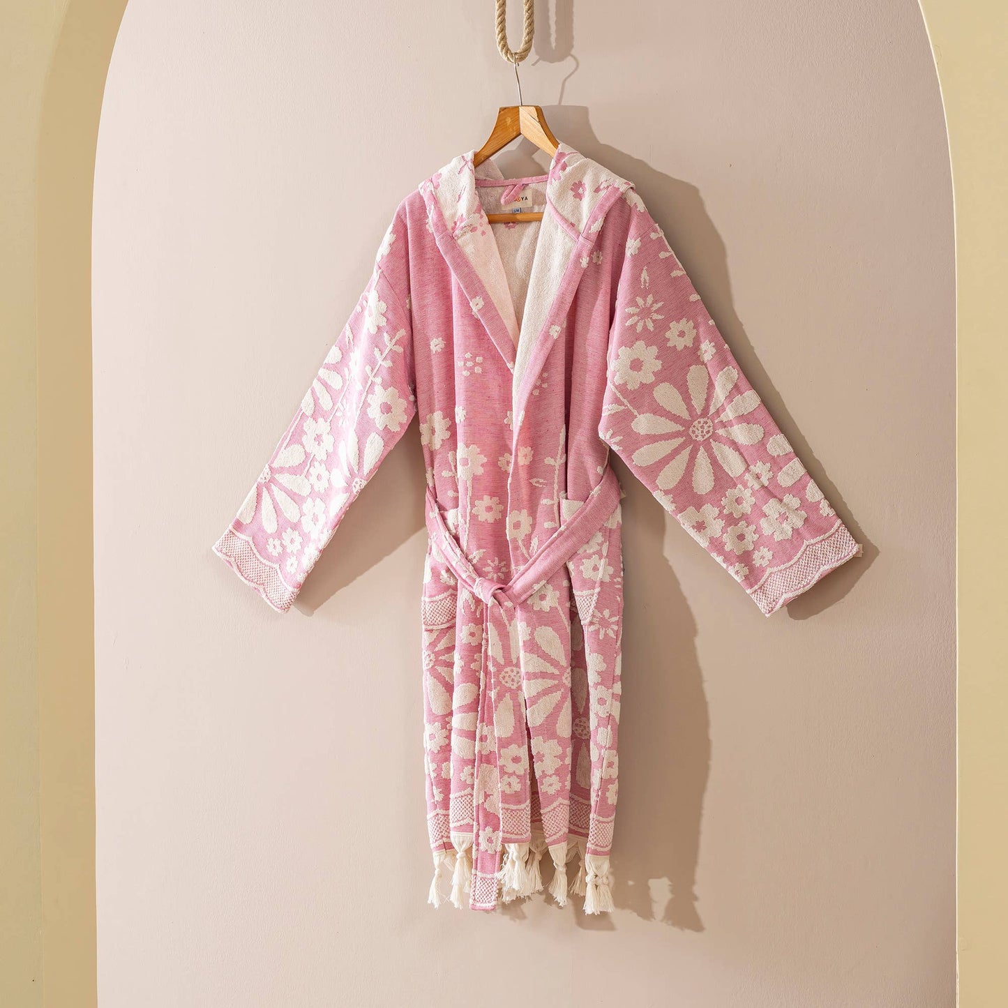 Blue Daisy Bathrobe Turkish Cotton Quick dry Resort Robe Kikoya