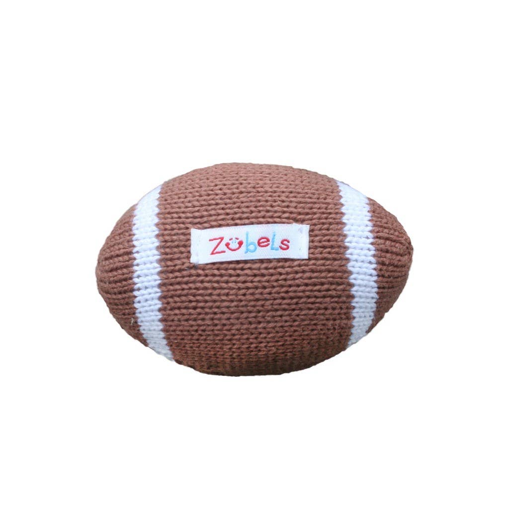 Phil the Football Knit Rattle