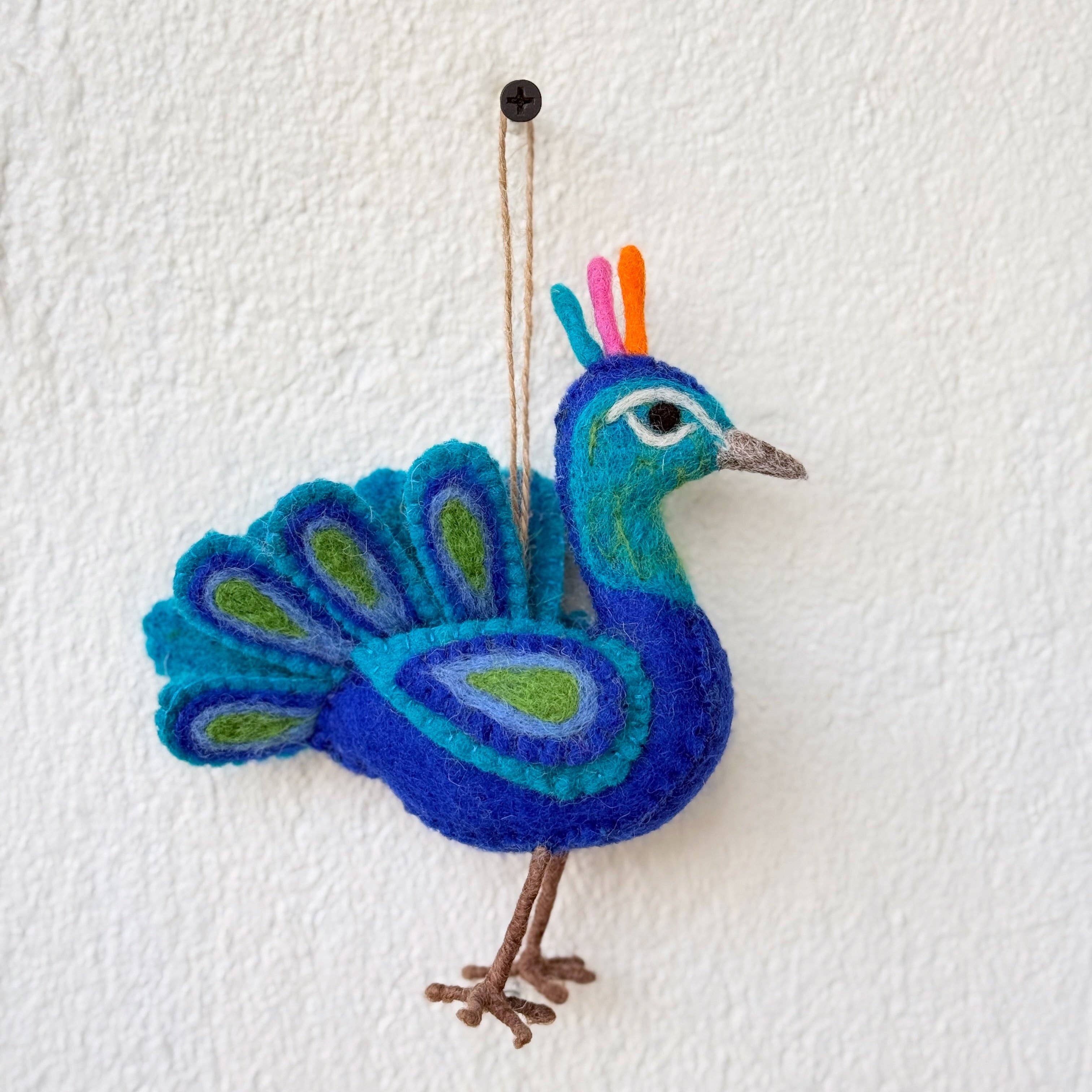 Peacock Felt Ornament Ganapati