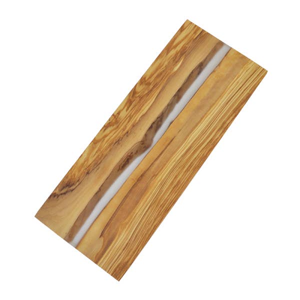Olive Wood Cutting Board with River of Clear Resin -18” x 7” Naturally Med Inc.