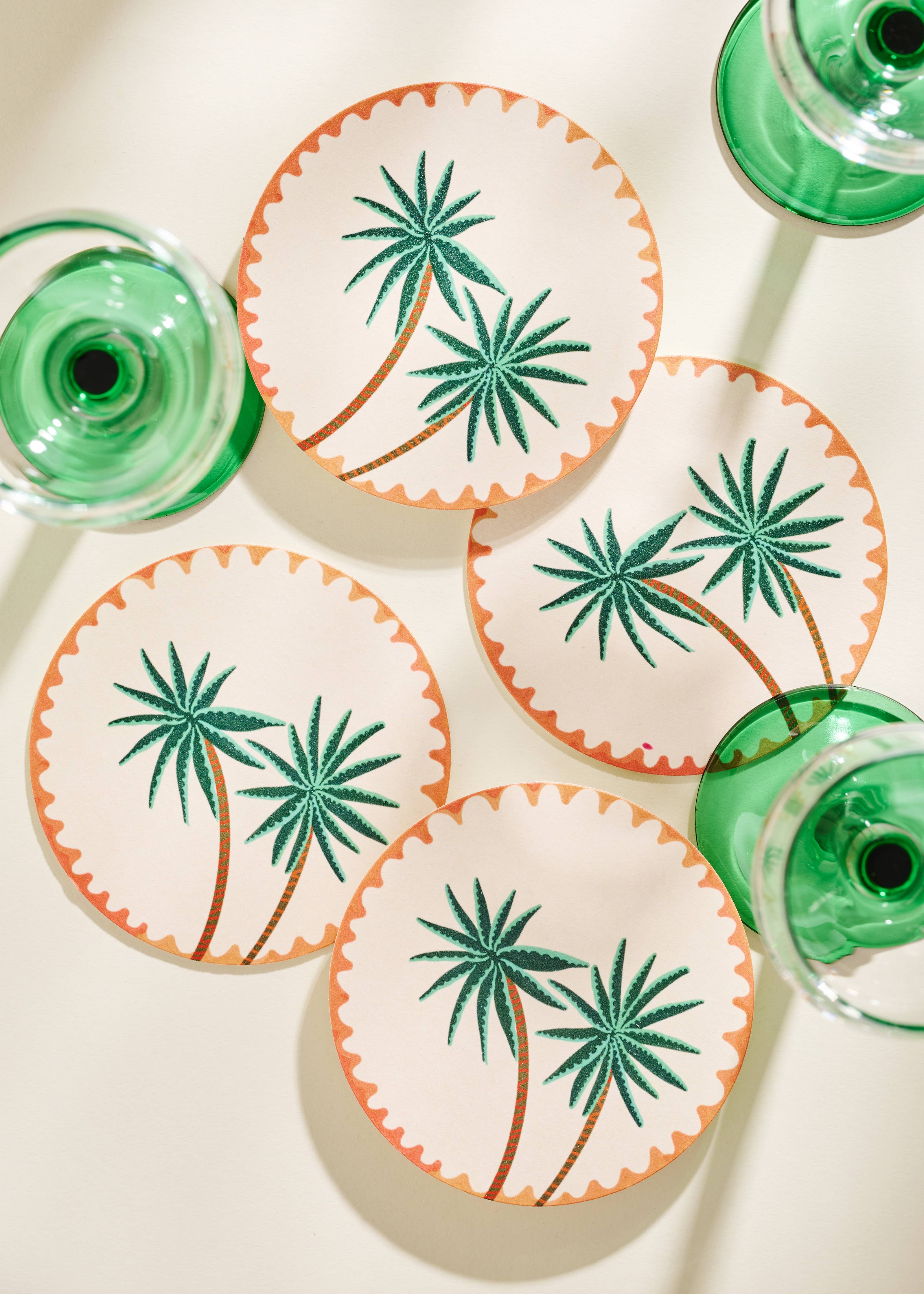 Palm Trees Coasters - Set of 4 One & Only Paper