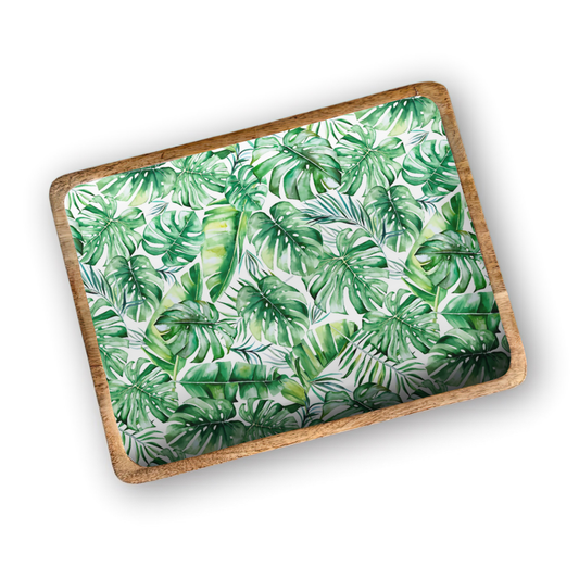 Green Palm 13'X17" Decorative Tray My Casita