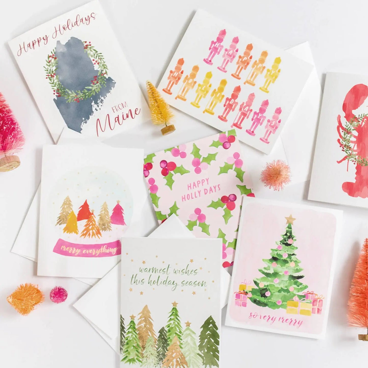 So Very Merry Pink Christmas Greeting Card | Pink Christmas Gert & Co