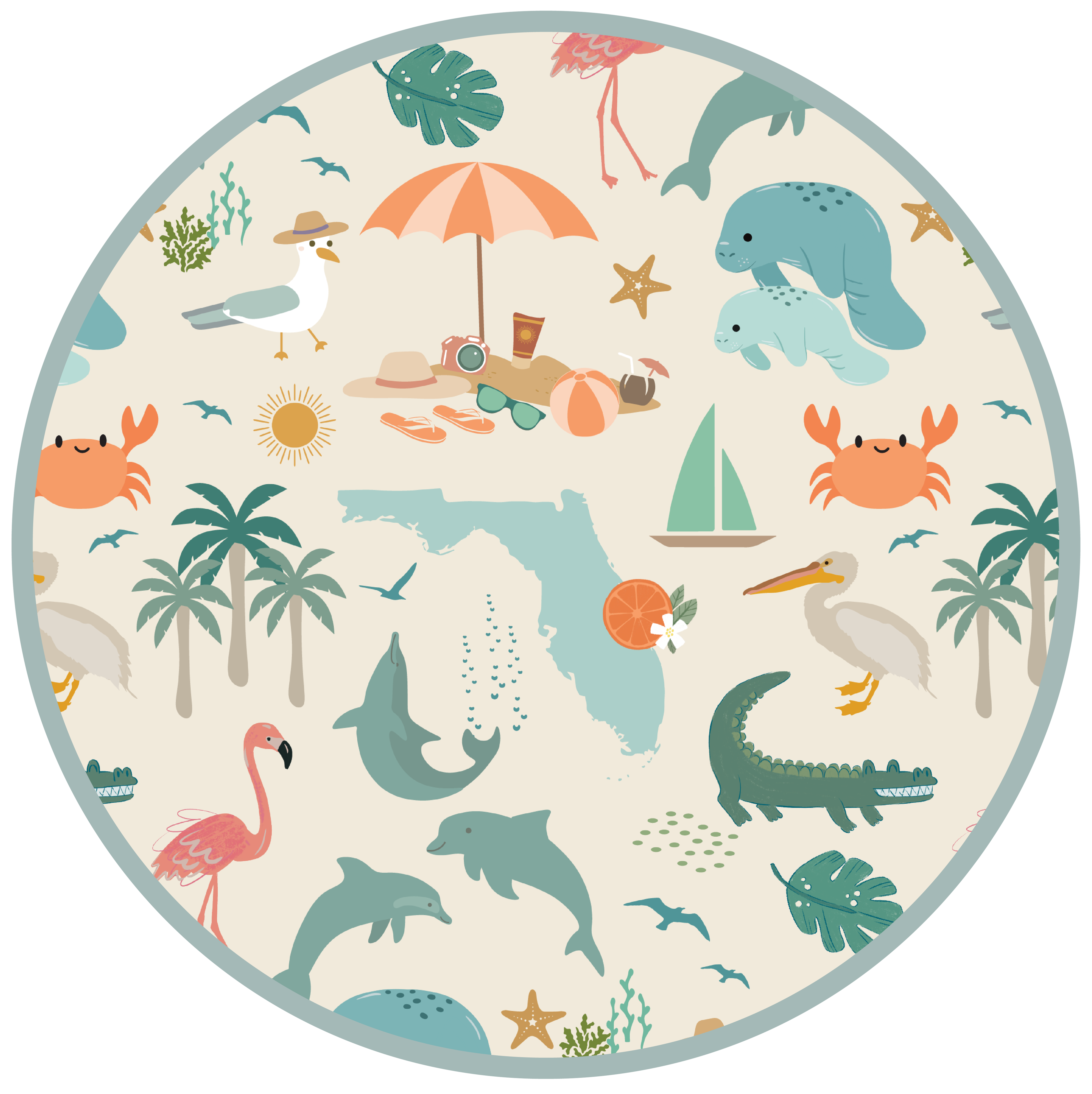Explore Florida Souvenir Bamboo Kids Sundress Emerson and Friends