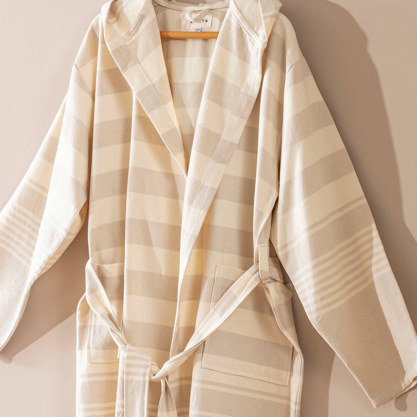 Bathrobe Turkish Cotton LightWeight Summer Hood Kimono Robe