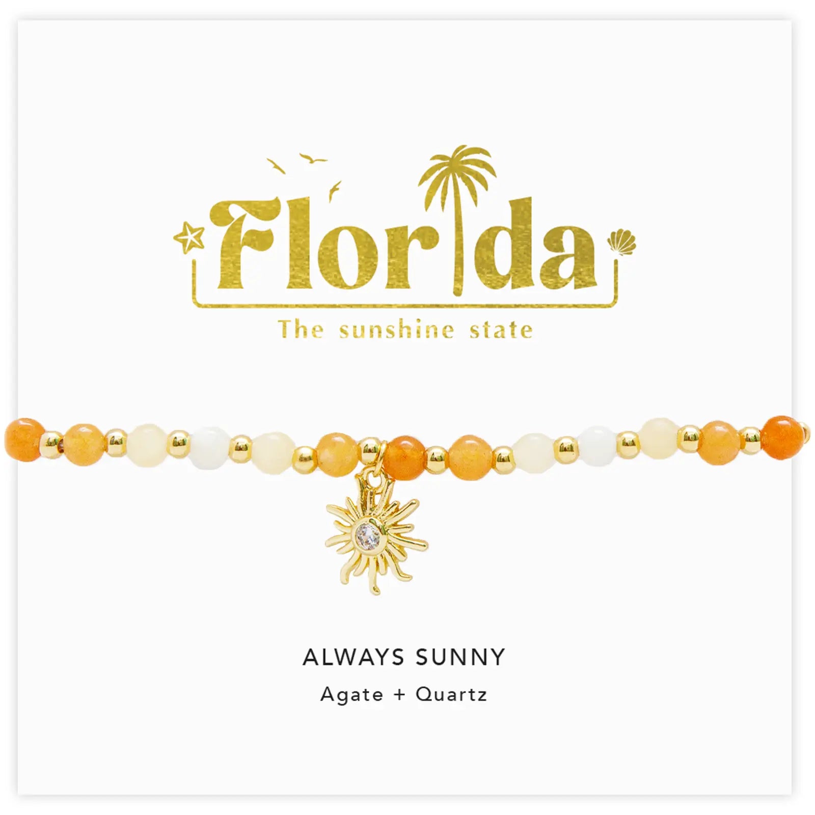 Always Sunny Florida Charm Bracelet Lotus and Luna