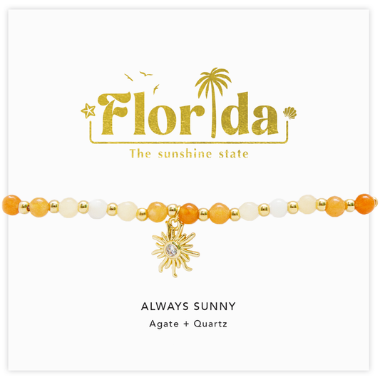 Always Sunny Florida Charm Bracelet Lotus and Luna