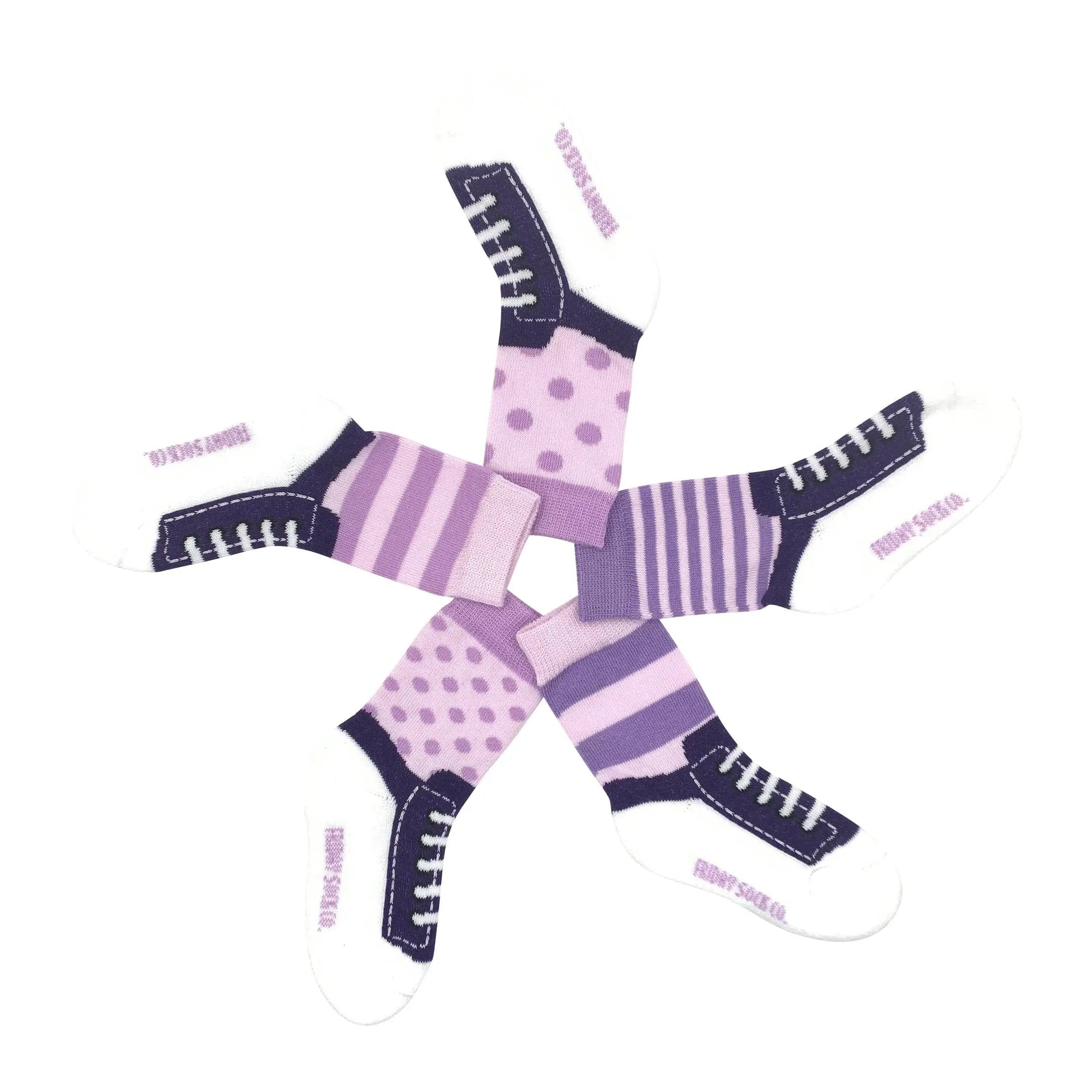 Baby Purple & Lilac Sneaker Socks Friday Sock Co.