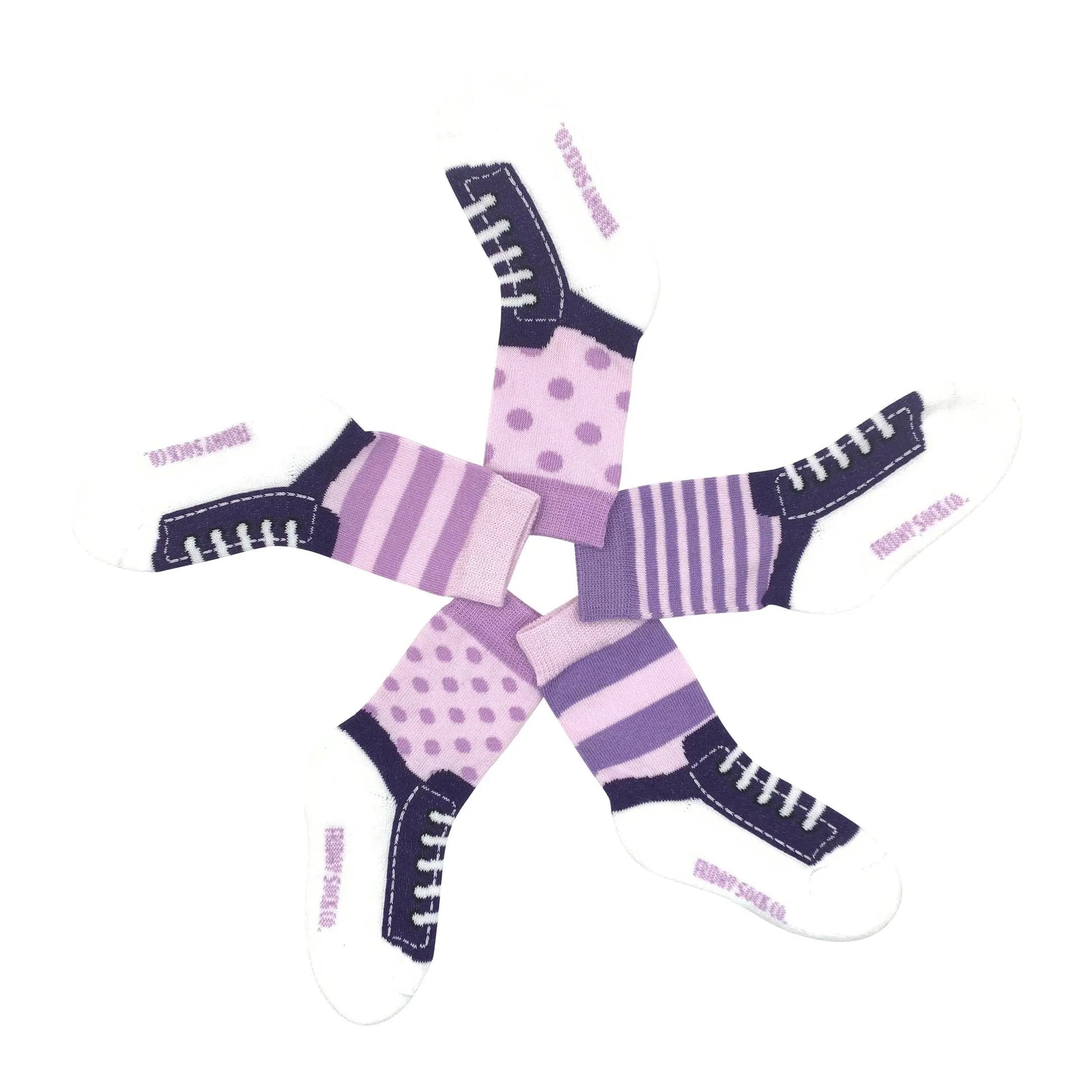 Baby Purple & Lilac Sneaker Socks Friday Sock Co.