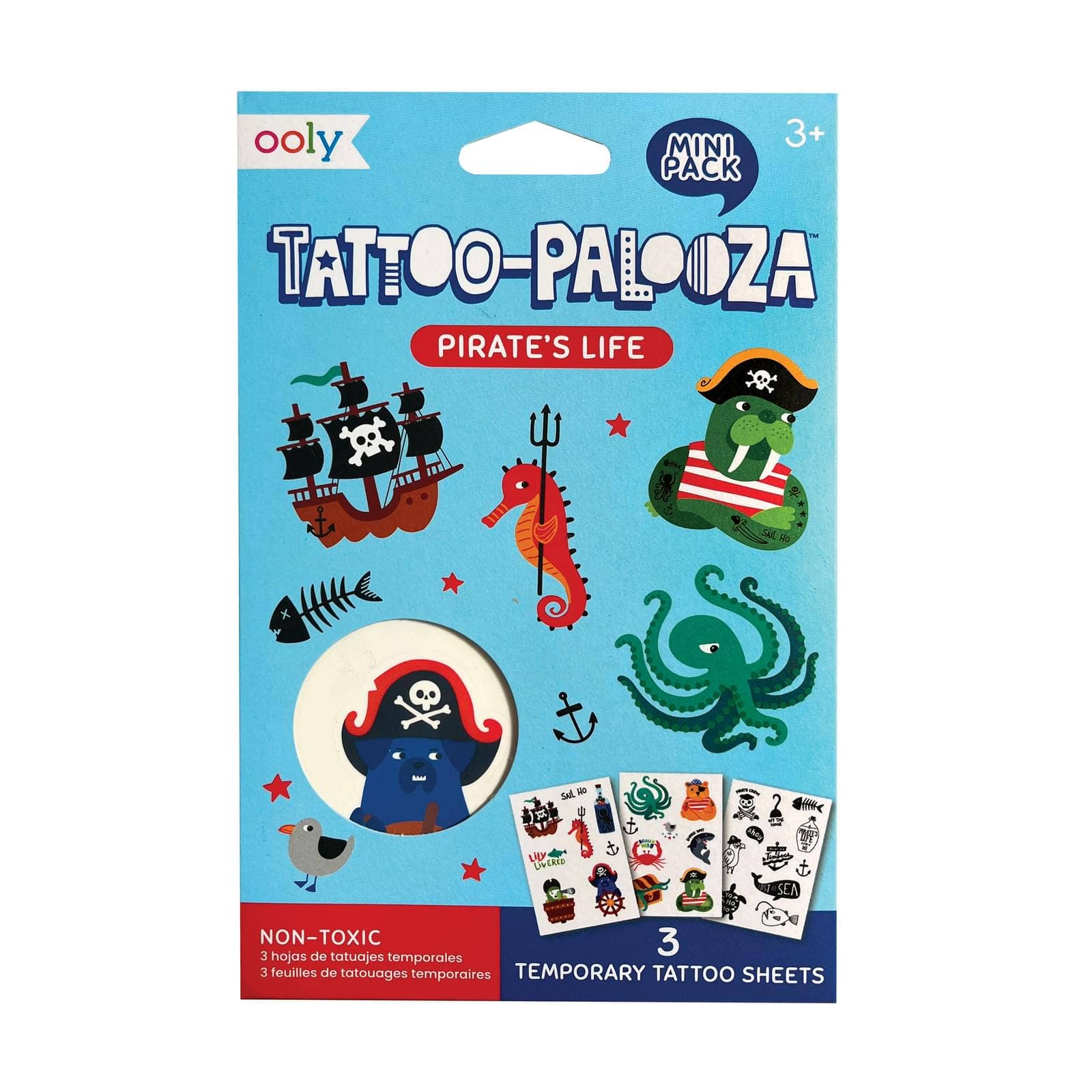 Tattoo Palooza Temporary Tattoos - Pirate's Life - 3 Sheets OOLY