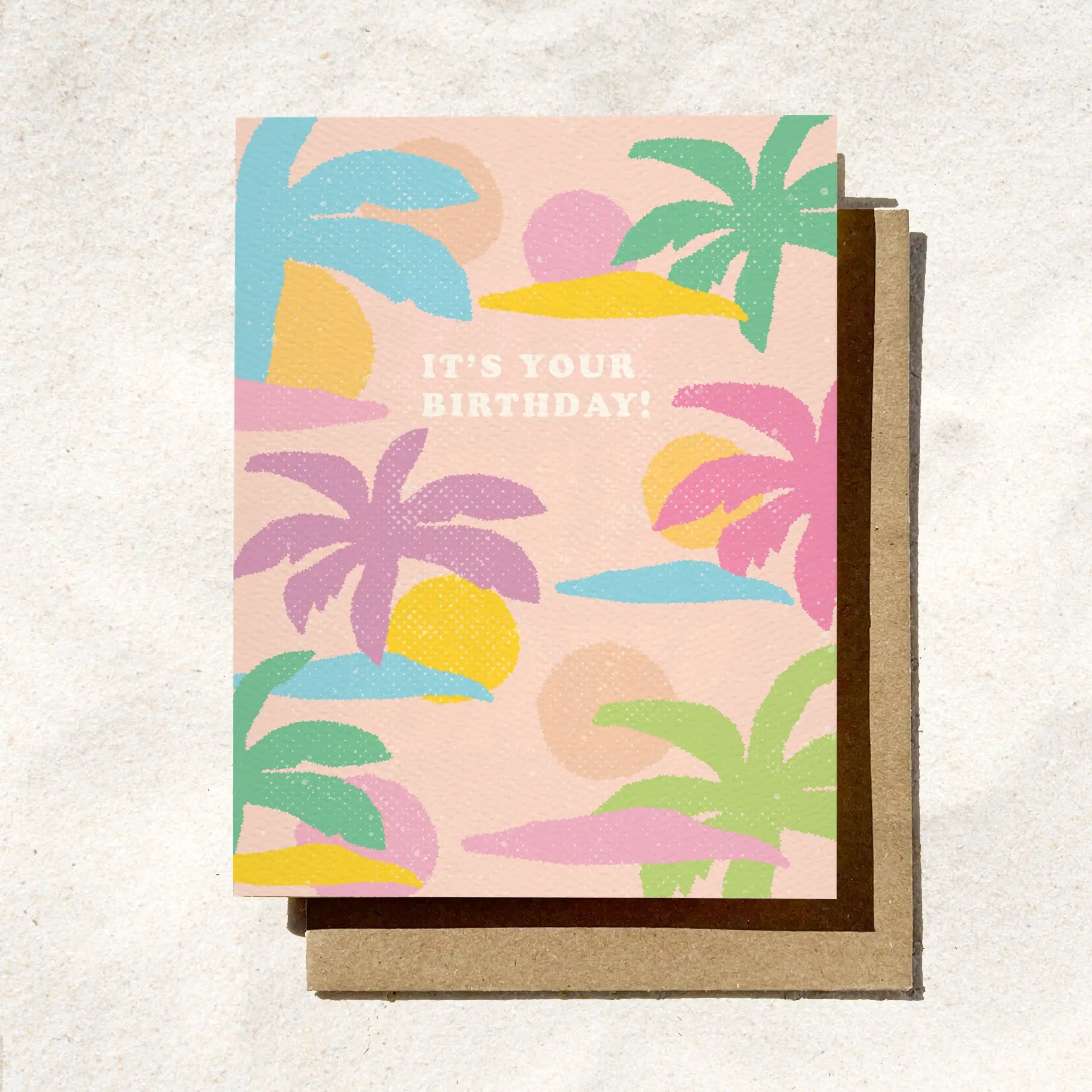 It’s Your Birthday Card | Tropical Palm Summer Celebration Daydream Prints