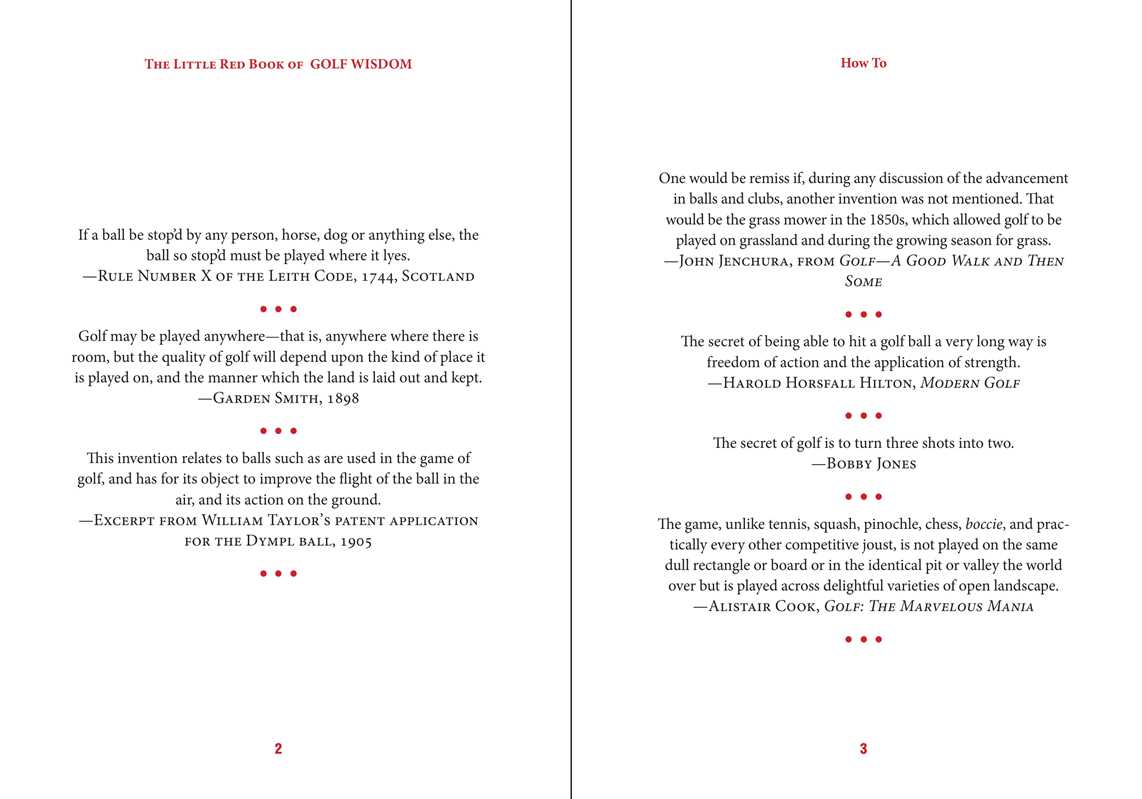 Little Red Book of Golf Wisdom