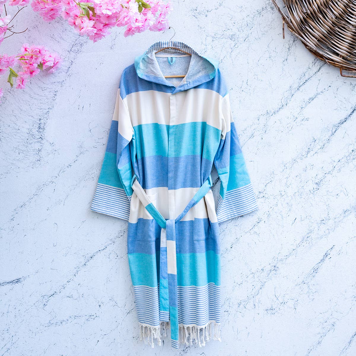 Bathrobe Turkish Cotton Light Weight Quick dry Resort Robe