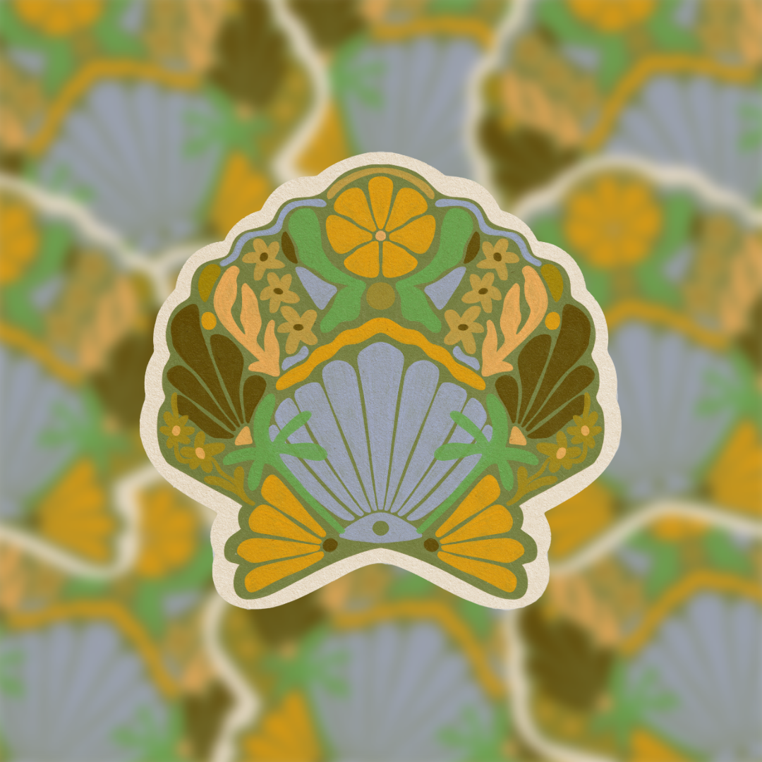 SoulShine Seashell - Vinyl Sticker The SoulShine Co.
