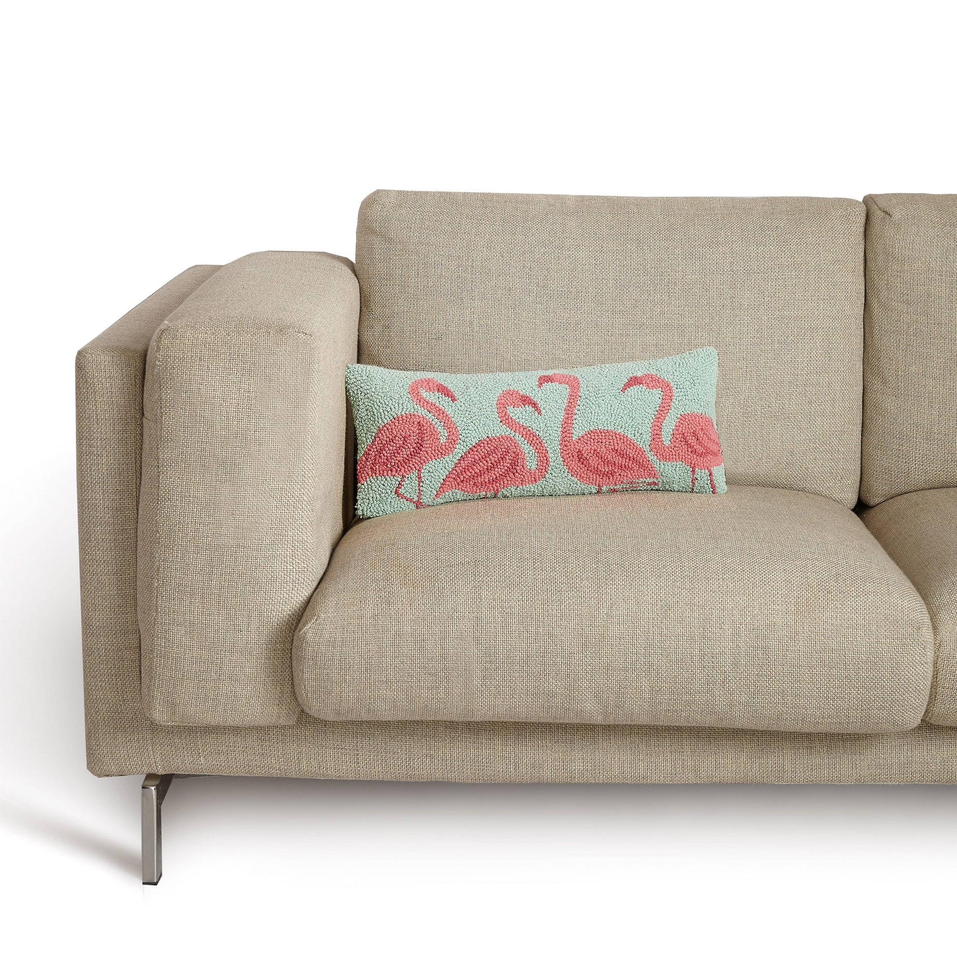 Flamingo Beach Hook Pillow Peking Handicraft