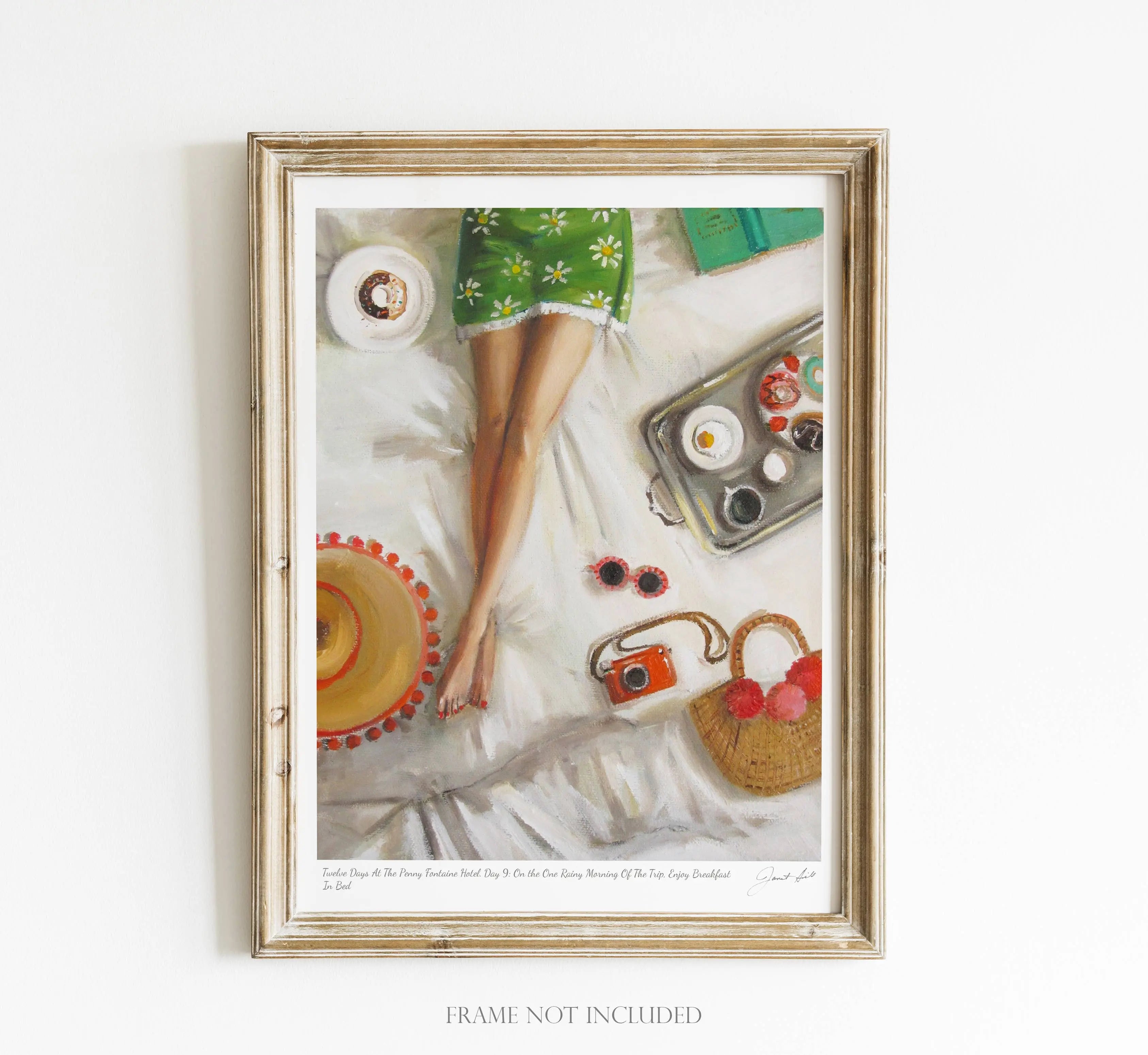 Twelve Days at Penny Fontaine Hotel Day 9 Art Print-8.5 X 11 JANET HILL STUDIO
