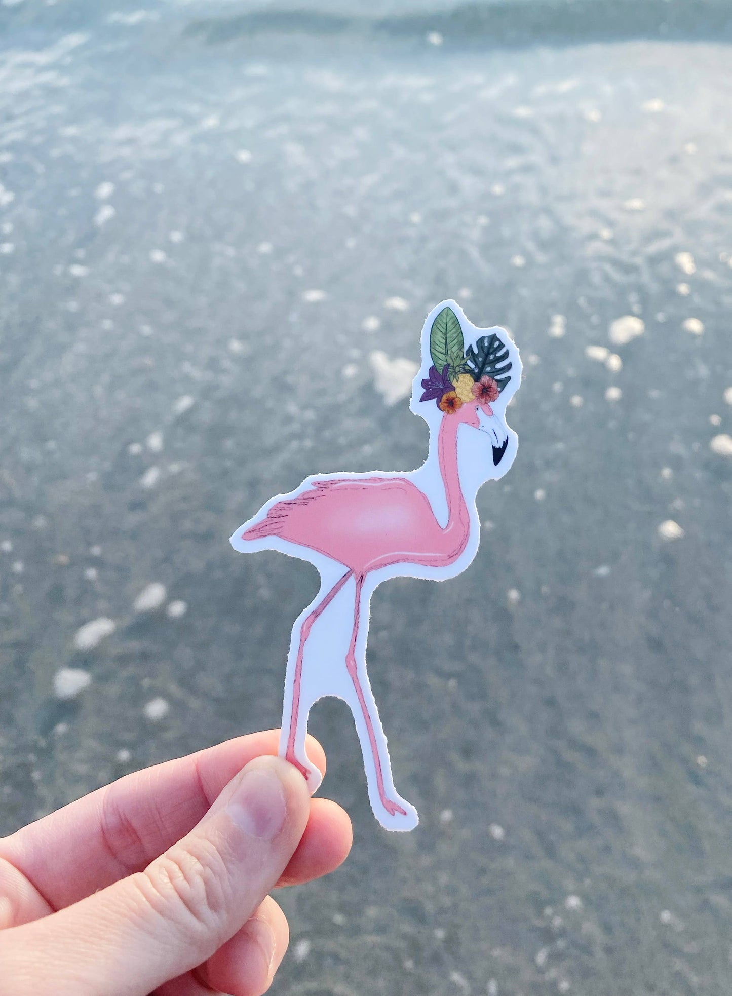 Tropical Flamingo Sticker