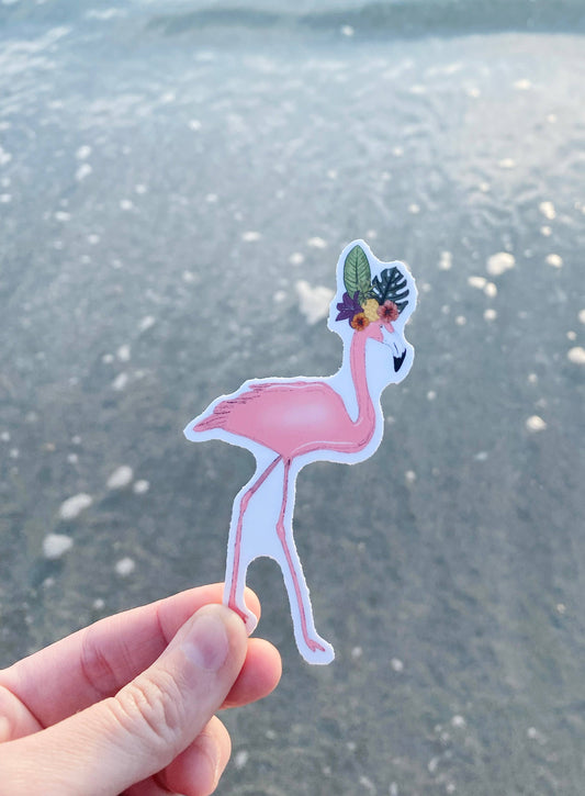 Tropical Flamingo Sticker