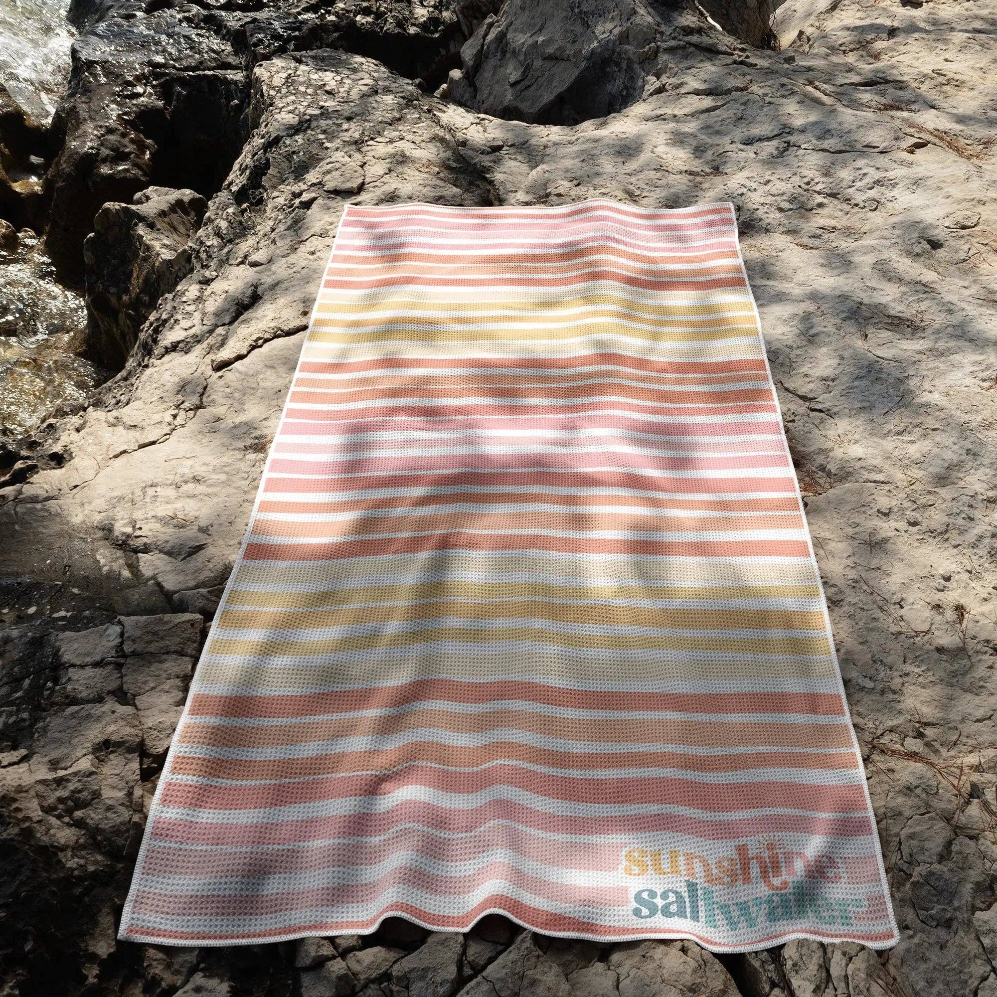 Coral Beach Towel Sunshine + Saltwater