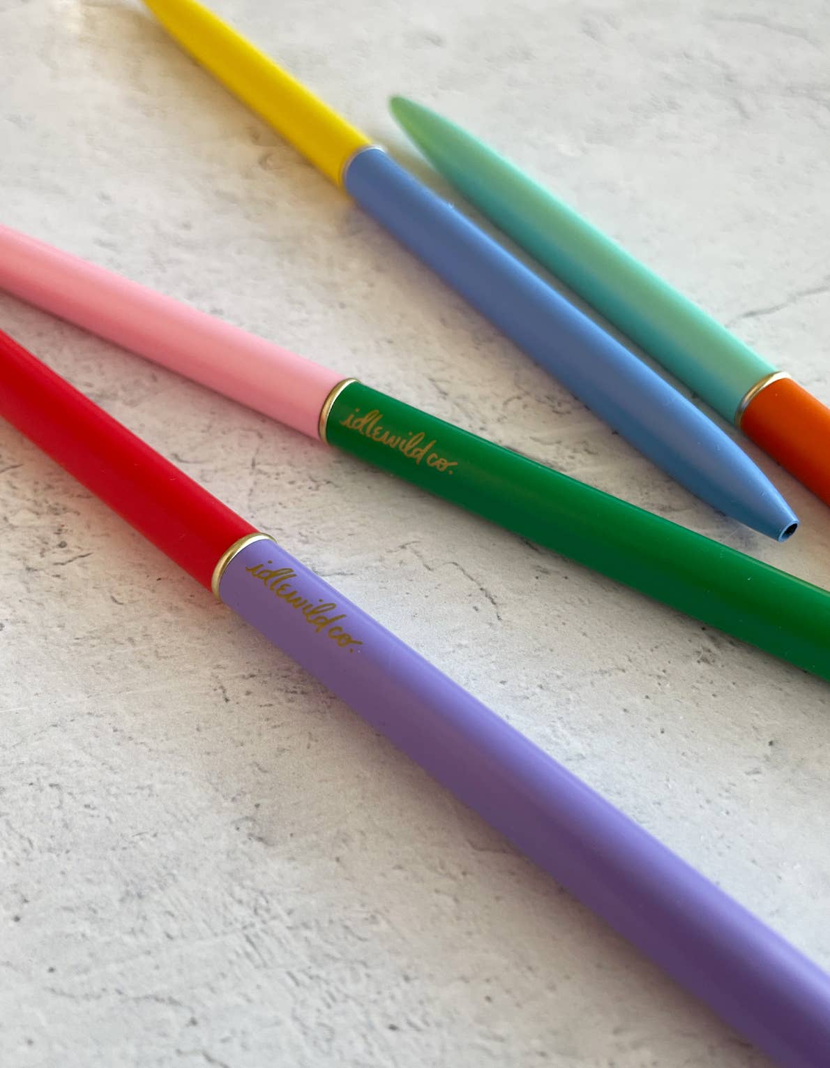 Slim Pen, Set of Four | Duo-Tone Classic Rainbow Idlewild Co.